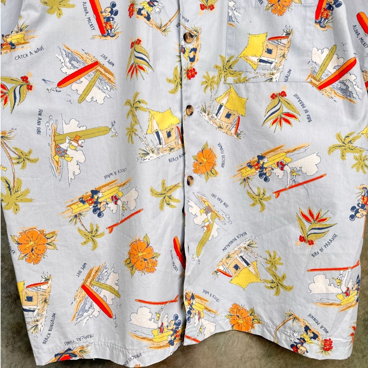 Disney Y2K Disney Hawaiian Button Up Shirt Sz XL Light Blue AOP Size US XL / EU 56 / 4 - 7 Thumbnail