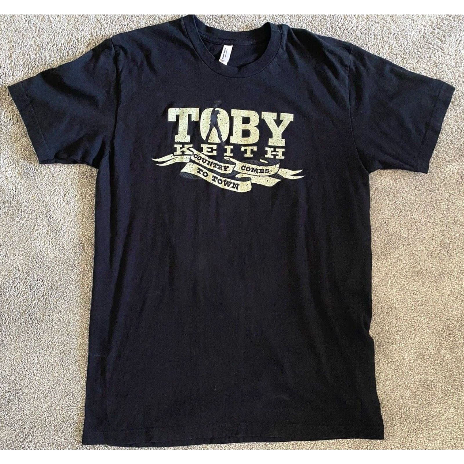 American Apparel VINTAGE Toby Keith American Apparel Men’s L Country Comes To Town Double Sided T Shirt Size US L / EU 52-54 / 3 - 2 Thumbnail