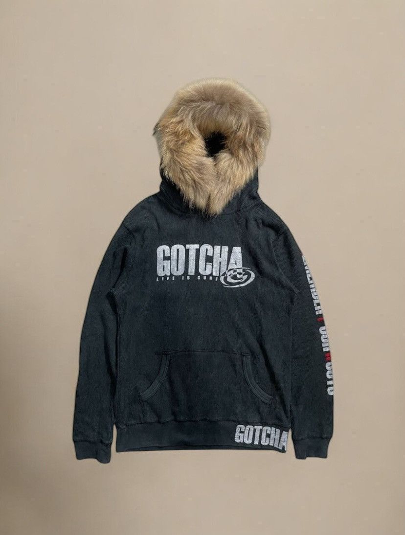 Gothic faux fur hoodie LGB style