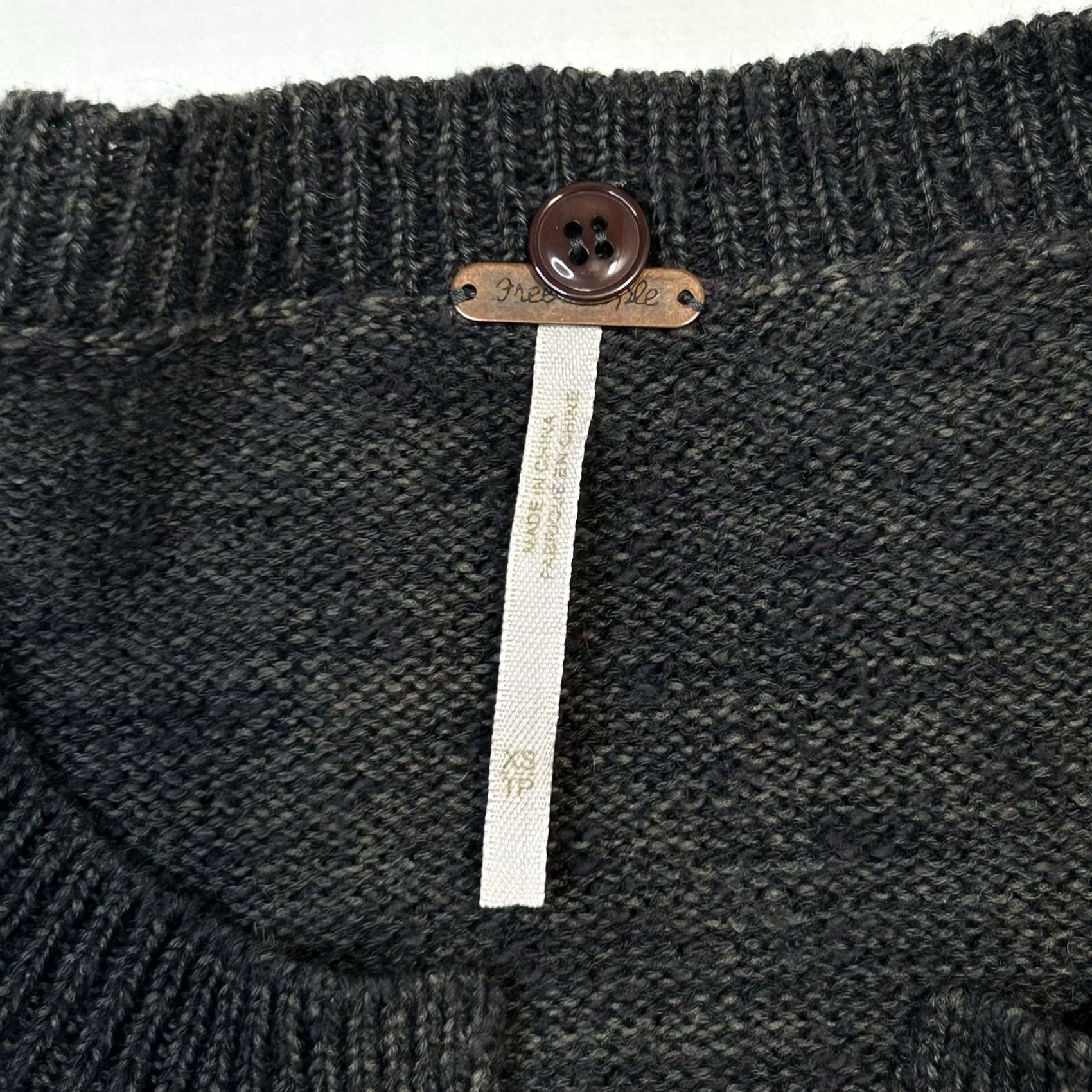 Free People Free People Full Zip Cardigan Sweater Womens XS Gray Cotton Wool Blend Size XS / US 0-2 / IT 36-38 - 6 Thumbnail