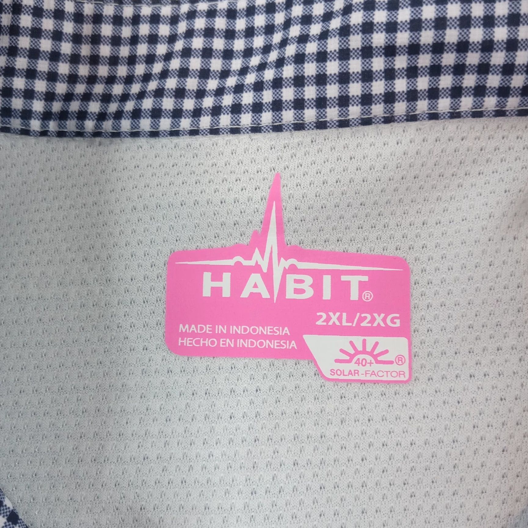 Habitat Habit Women's Blue White Check Button-Up Shirt XXL Short Sleeve Breathable Casual Size XXL / US 16-18 / IT 52-54 - 5 Thumbnail