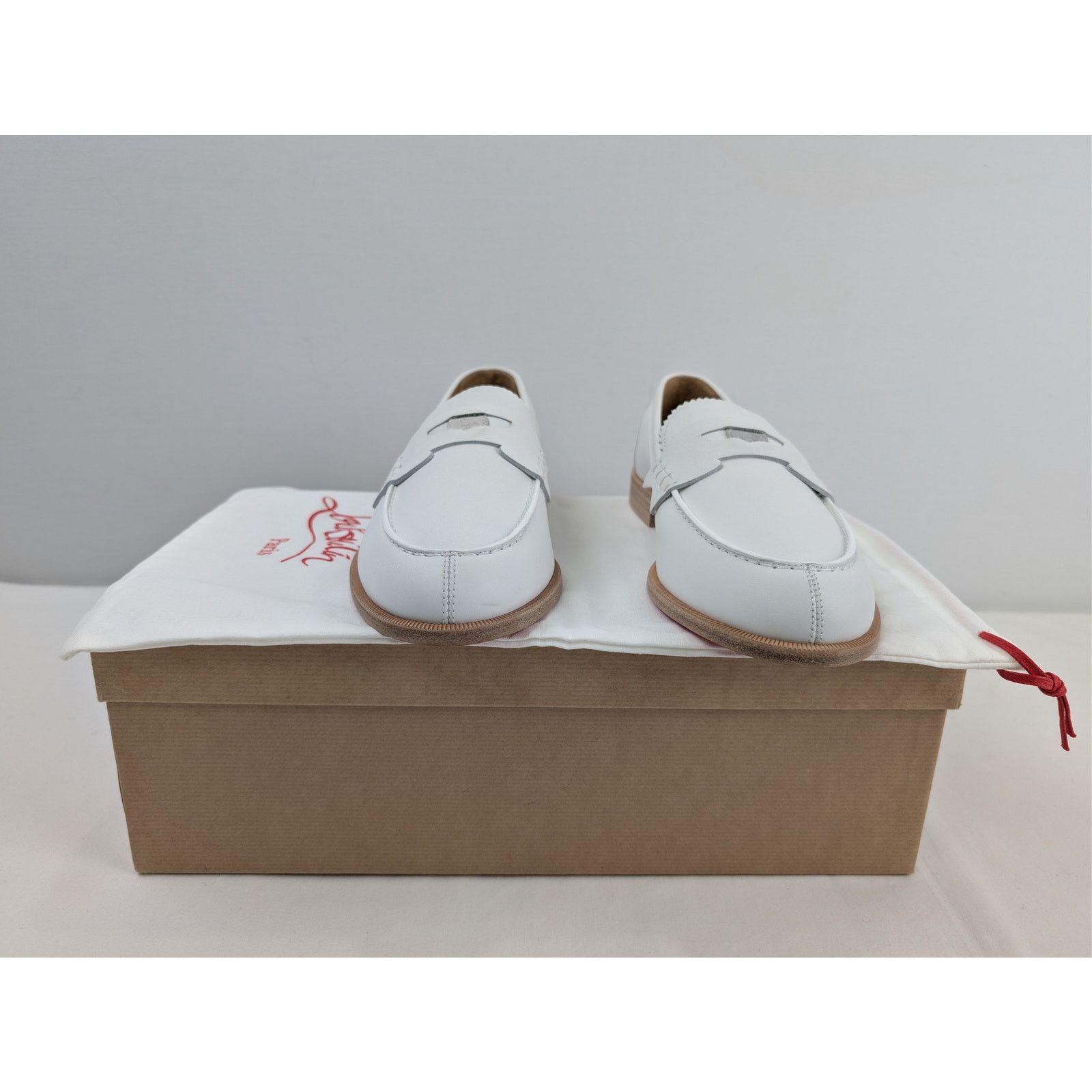 Christian Louboutin o1rshd1 Penny Flat Shoe Boots in White Size US 8.5 / EU 41-42 - 17 Thumbnail