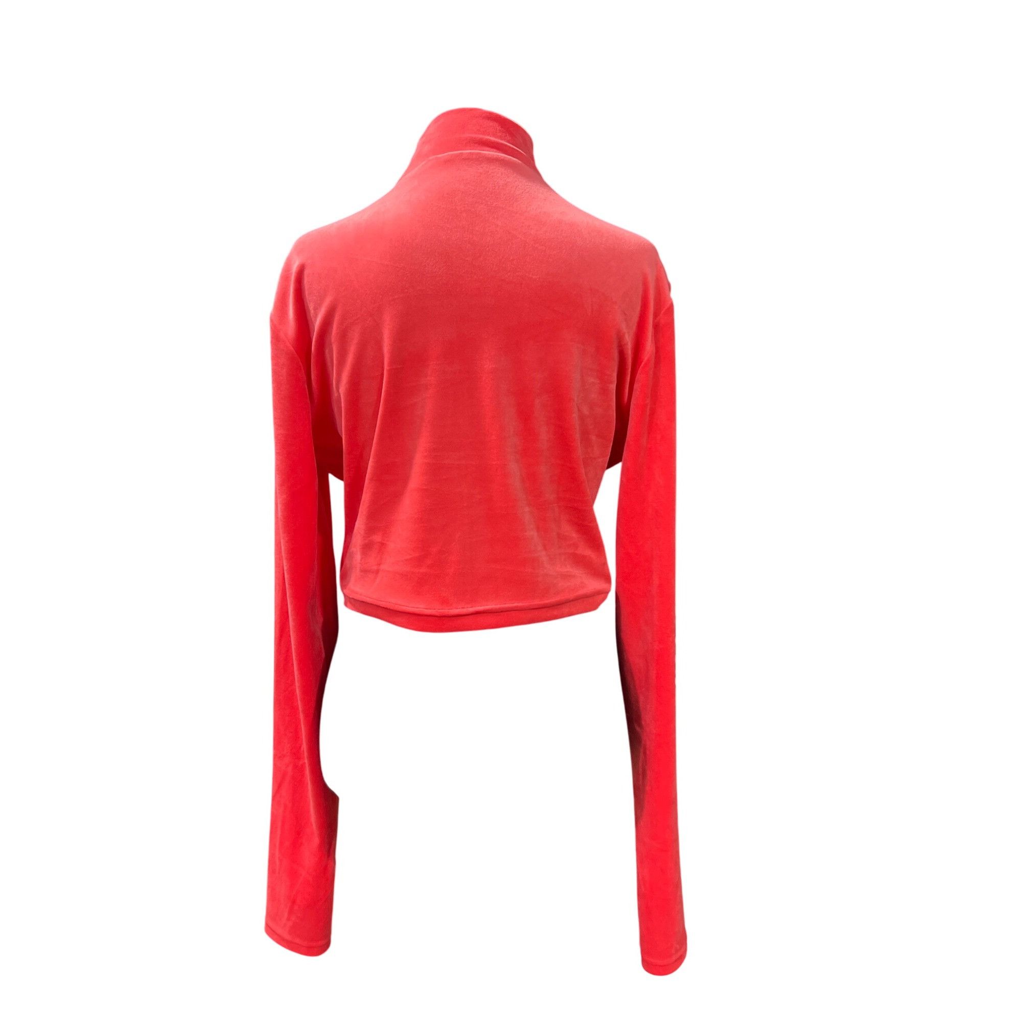 Adidas Adidas Women’s Pink Velour Long-Sleeve Cropped Top With High Size L / US 10 / IT 46 - 3 Thumbnail