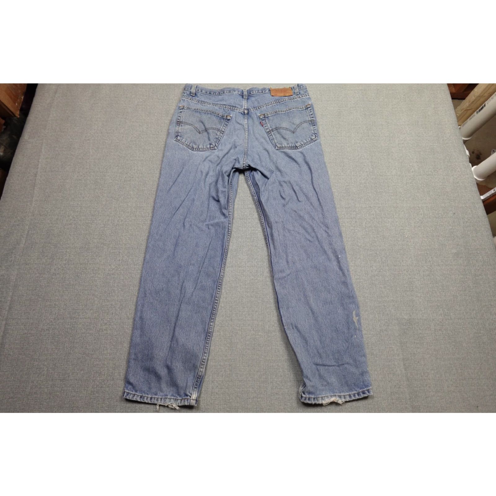 Levi's VINTAGE Levi's Jeans 550 Mens 36x32 Blue Light Wash Distressed Grunge Western Levi's 550 Jeans Mens 36x32 Blue Light Wash Distressed Grunge Western Size US 36 / EU 52 - 6 Thumbnail