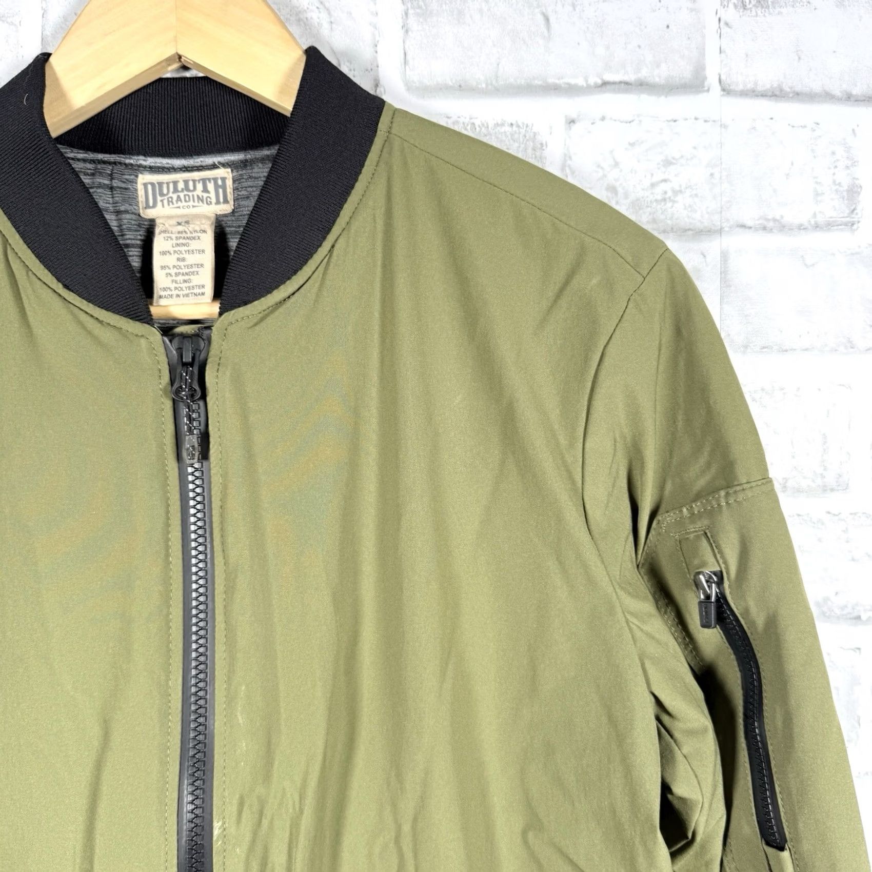 CO Duluth Trading Co Jacket Green Full Zip Bomber Style Mens XS Windbreaker Size US XS / EU 42 / 0 - 2 Thumbnail