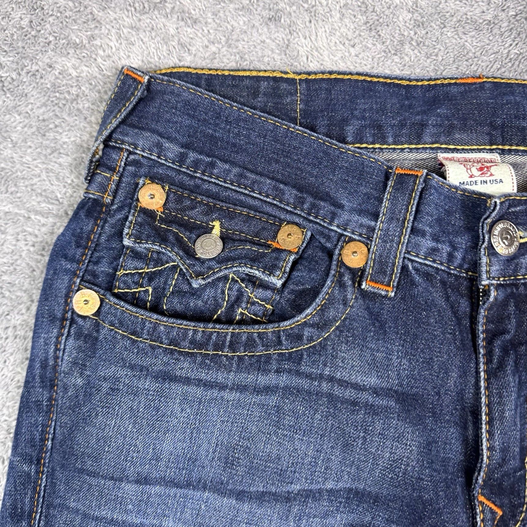 True Religion VINTAGE True Religion Jeans Mens 36x31 Bootcut Denim 5-Pocket Logo USA Made Relaxed 80s 90s Hip Hop Shirt? Size US 33 - 4 Thumbnail
