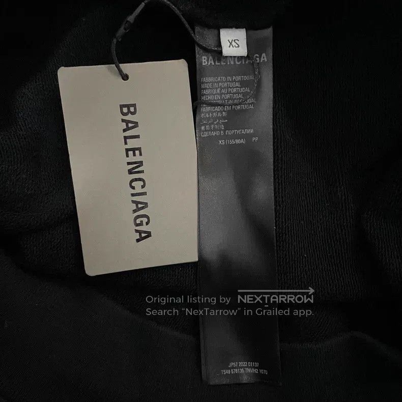 Balenciaga Balenciaga Black front and back graffiti logo hooded sweat Size US XS / EU 42 / 0 - 4 Thumbnail