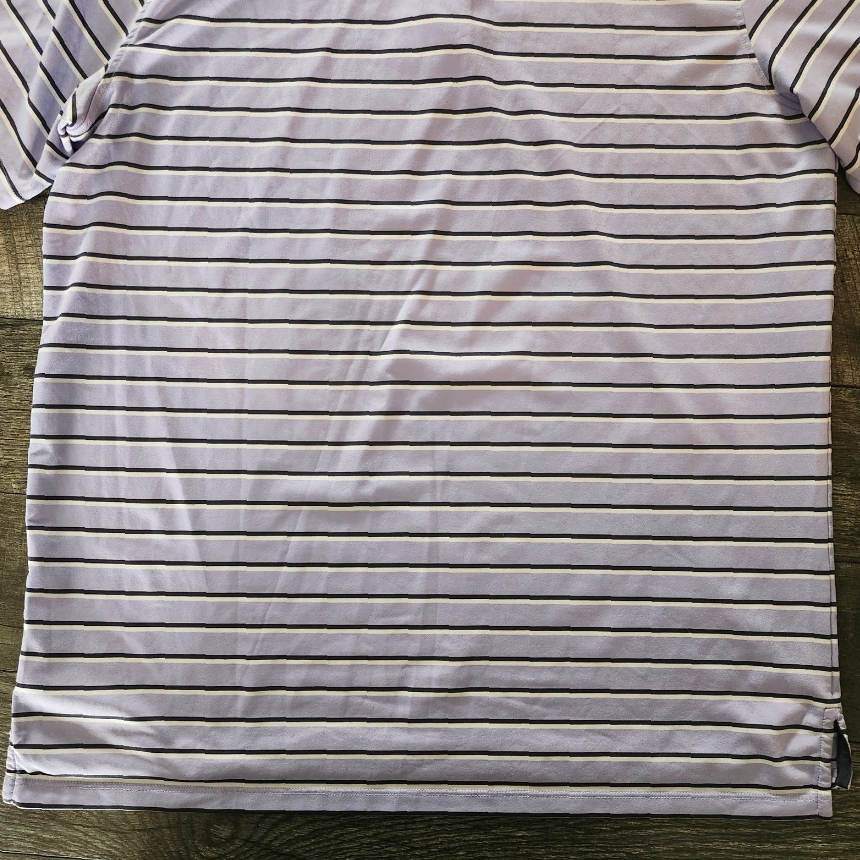 Vintage Greyson Golf Polo Shirt Mens Large Lavender Blue Striped Performance Shirt L Mens Lavender Blue Striped Golf Polo Greyson Size US L / EU 52-54 / 3 - 7 Thumbnail