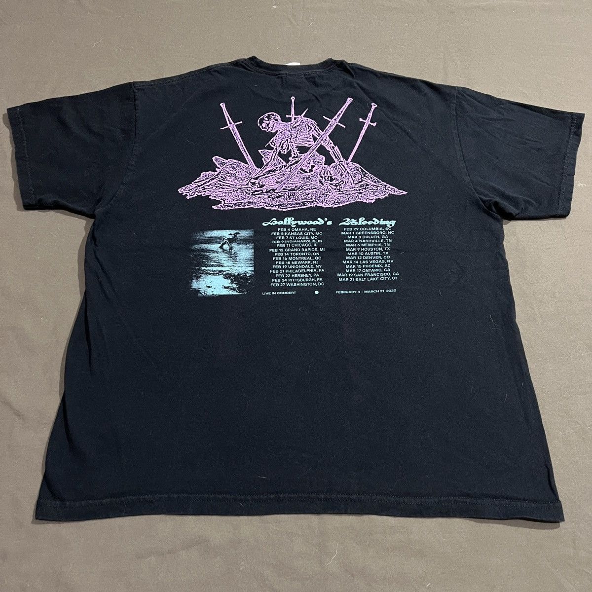 Rap Tees 2020 Post Malone Hollywood’s Bleeding Tour Promo Tee XL Size US XL / EU 56 / 4 - 2 Thumbnail