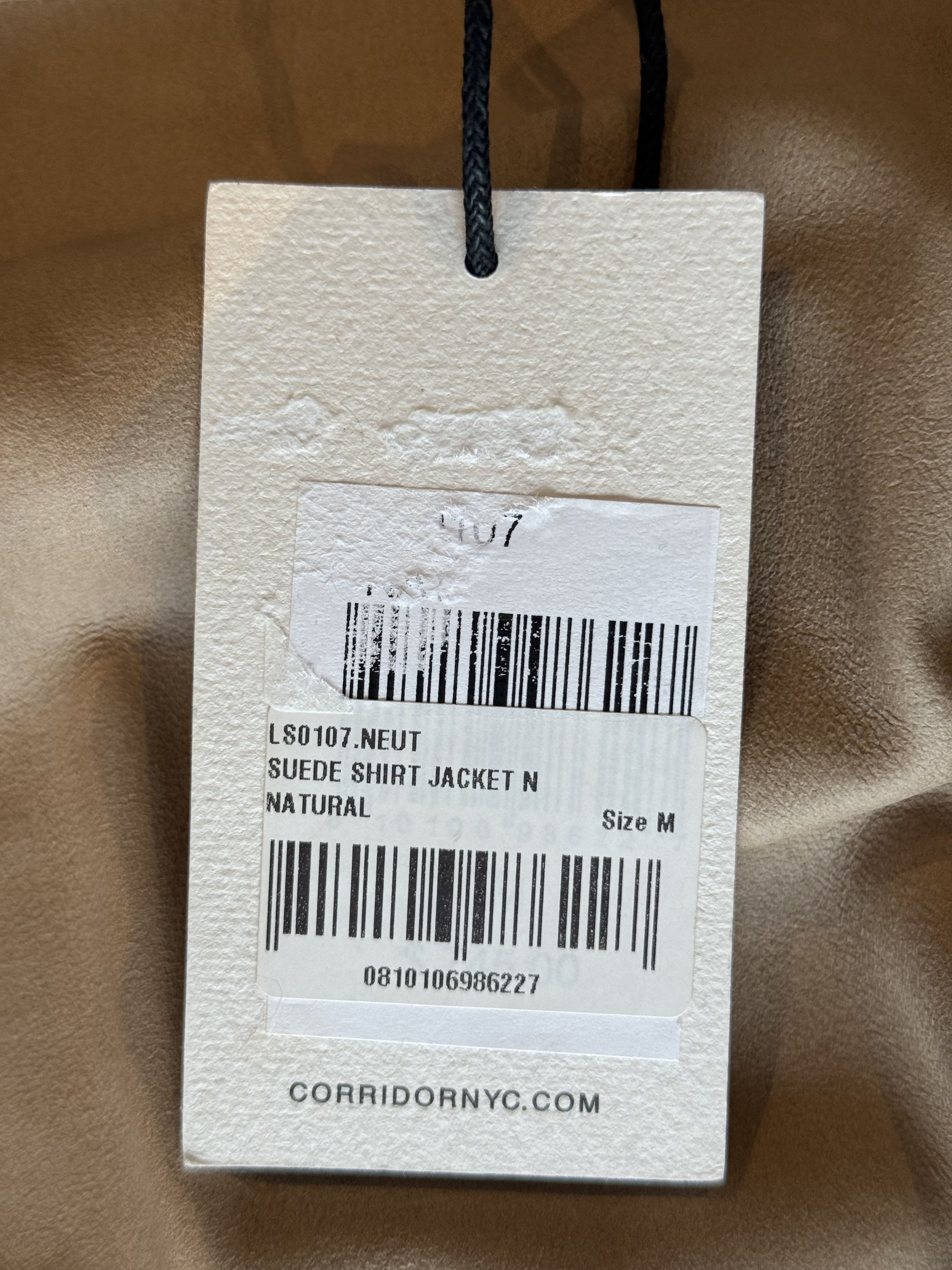 Corridor 💚 Corridor NYC Goat Suede Snap Shirt Natural Medium NEW Size US M / EU 48-50 / 2 - 17 Thumbnail