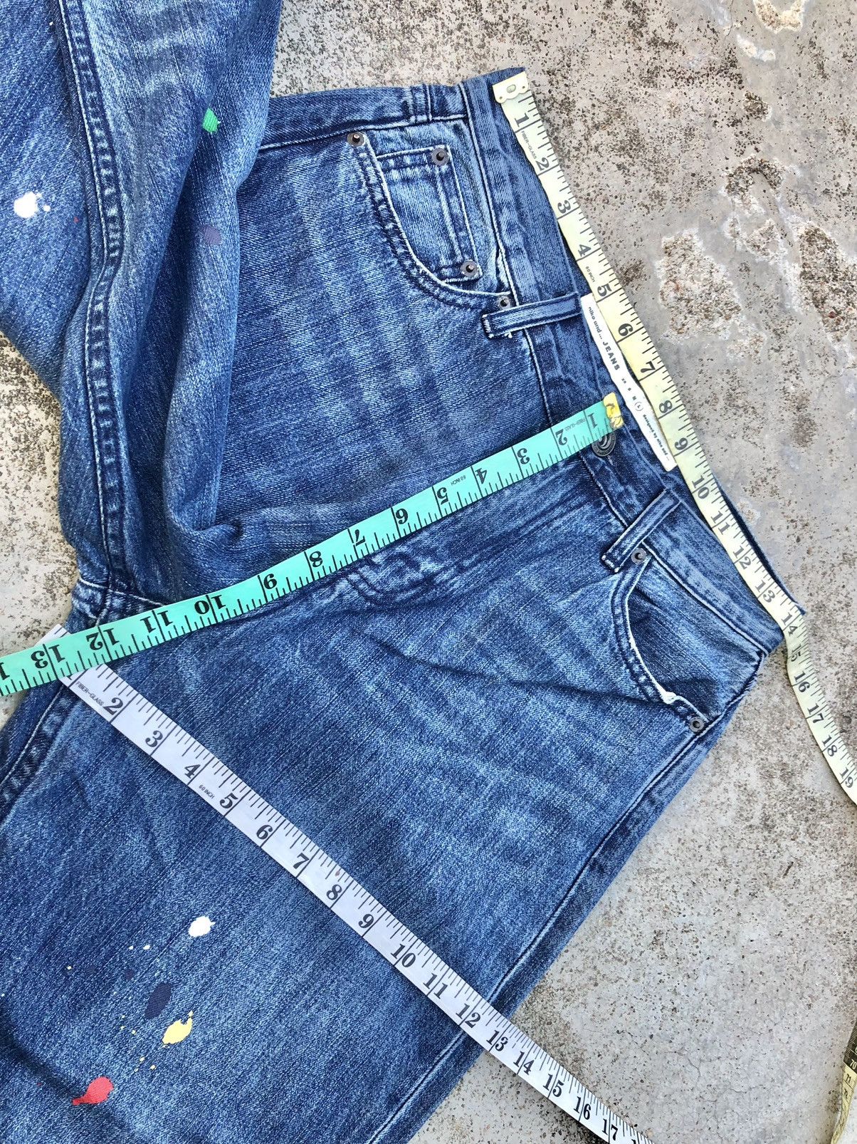 Japanese Brand NIKO AND SPLATTERED PAINT JEANS Size 29" - 6 Thumbnail
