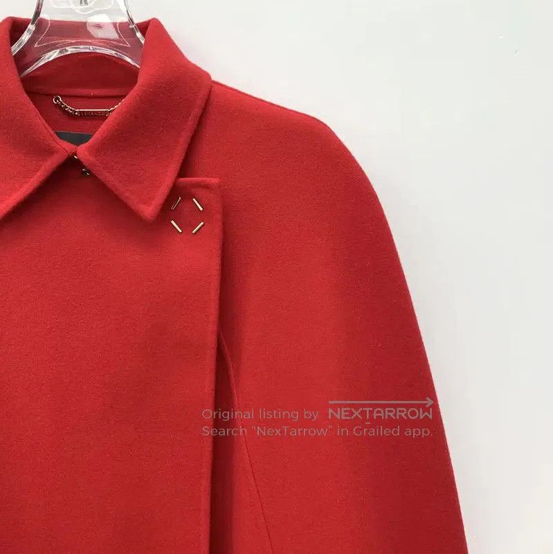 Versace Versace Red Wool Women's Coat . Size L / US 10 / IT 46 - 3 Thumbnail