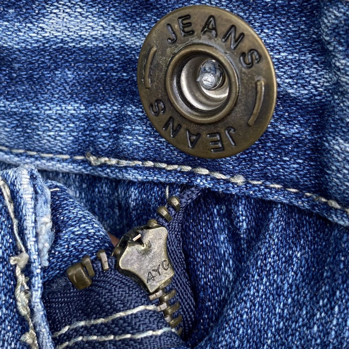 Hysteric Glamour × Japanese Brand Crazy Double Waist Thrashed Denim Jeans Size US 31 - 20 Thumbnail
