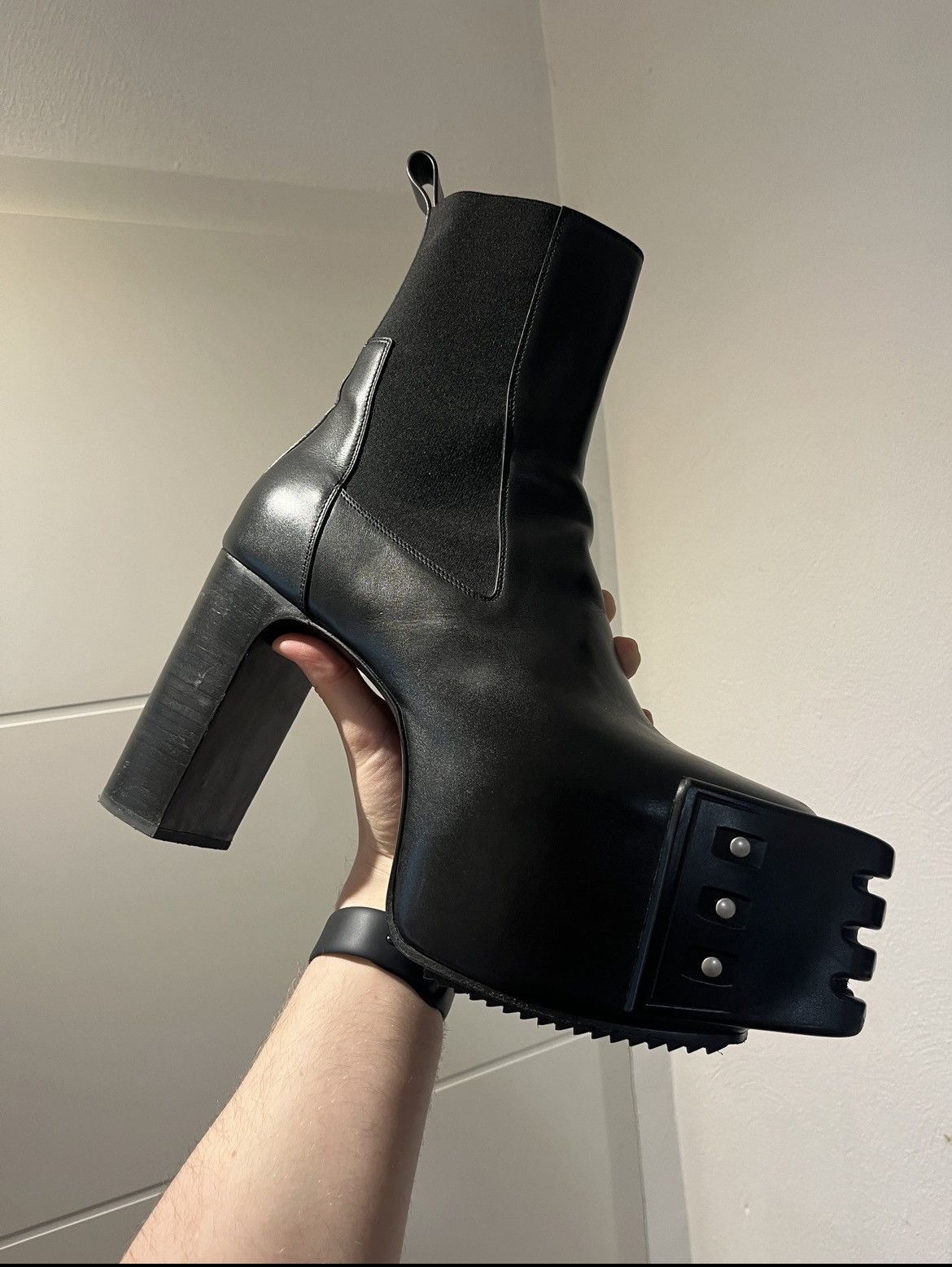 Rick Owens Rick Owens Kiss Heels Black Beetle Kiss 43 Boots | Grailed