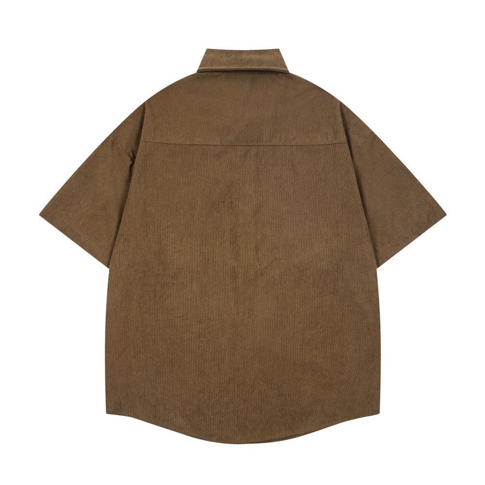 Japanese Brand Men's Loose Casual Street-Academia Style Shirt with Tie Size US M / EU 48-50 / 2 - 2 Thumbnail