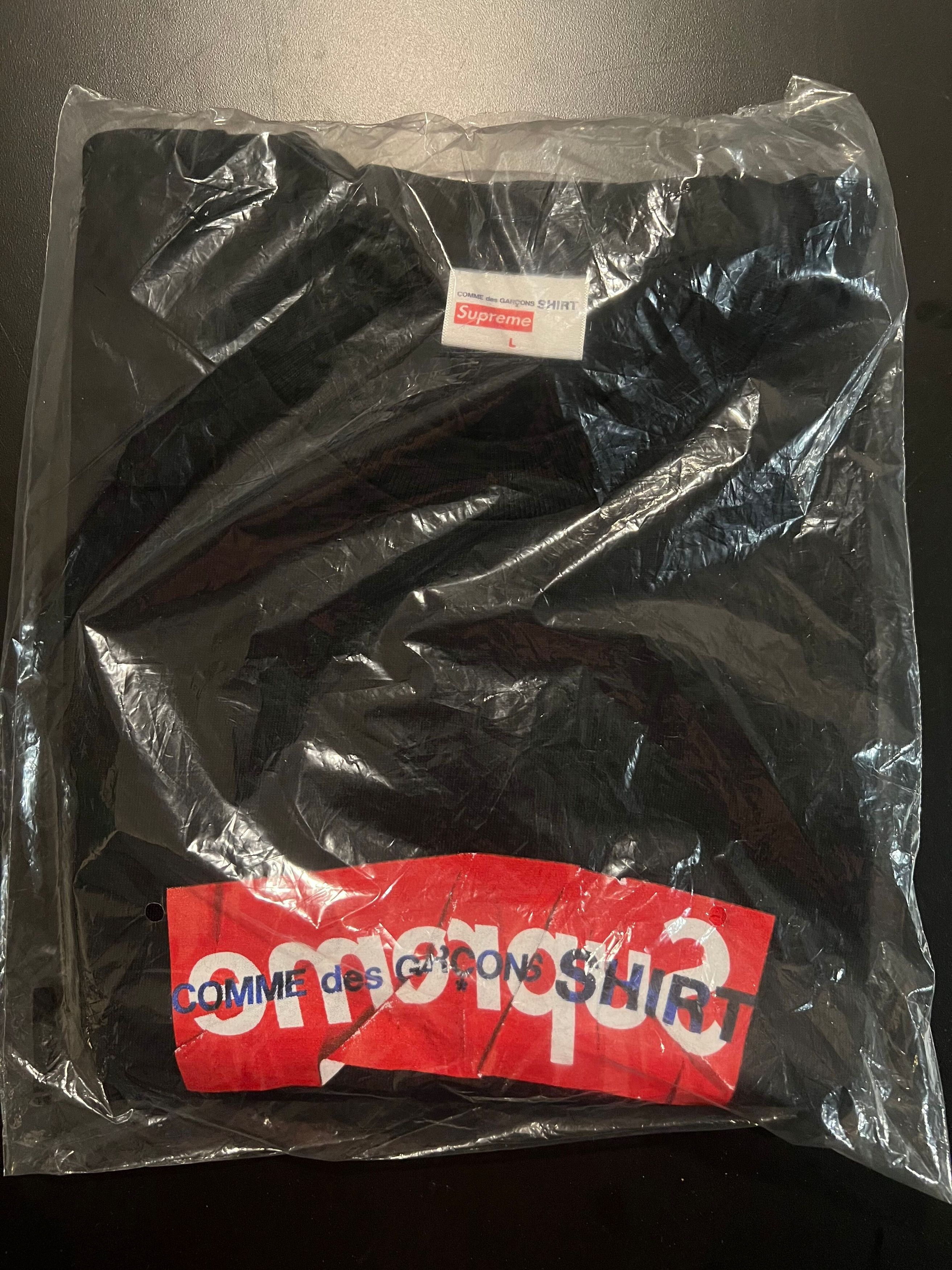 Comme des Garcons SHIRT × Supreme Supreme Comme Des Garcons SHIRT Box Logo Tee Black Large Size US L / EU 52-54 / 3 - 1 Thumbnail