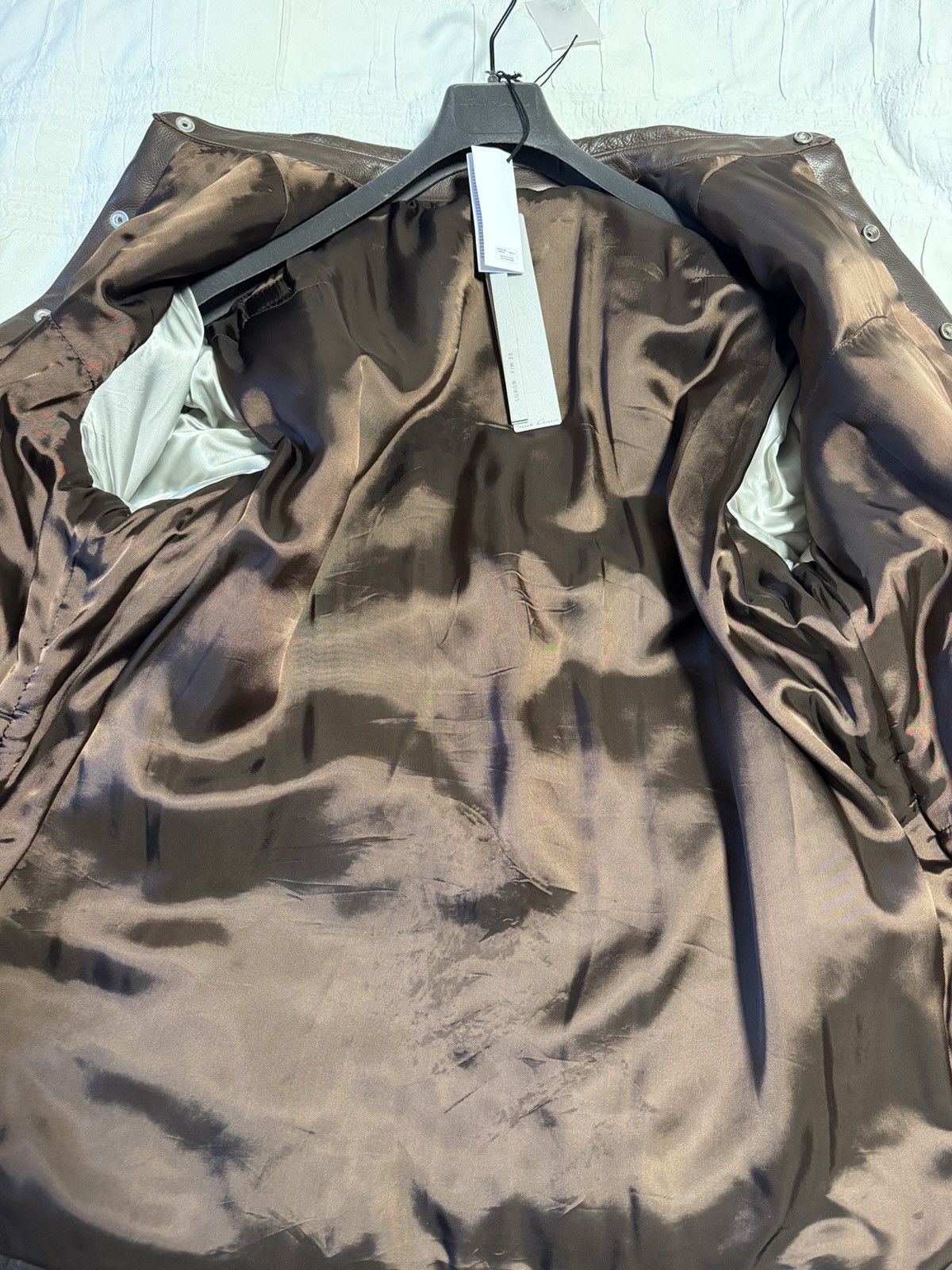 Rick Owens PADDED CALF LEATHER OUTERSHIRT Size US XL / EU 56 / 4 - 23 Thumbnail