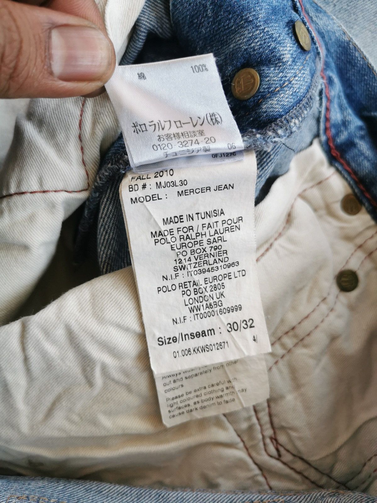 Ralph Lauren Ralph Lauren Mercer Slim Straight Distressed Jeans Size US 30 / EU 46 - 12 Thumbnail