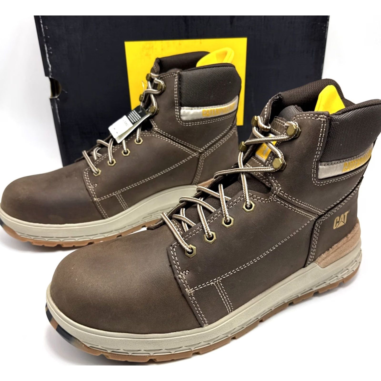 Caterpillar Caterpillar Eco Impact Boot Dark Brown Mens 11.5 Wide Carbon Composite Toe Leather W Mens Boots Size US 12 / EU 45 - 2 Thumbnail
