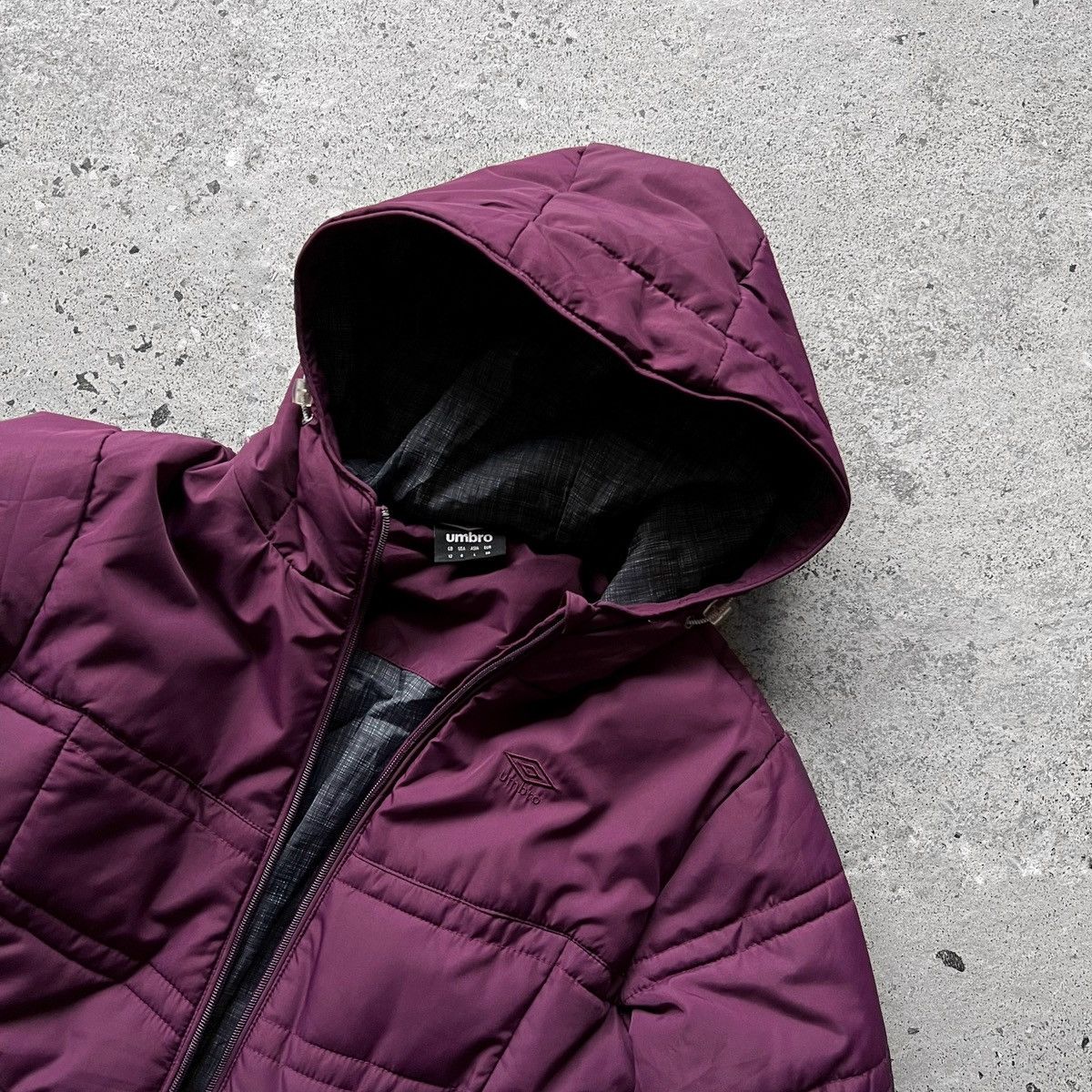 Umbro Umbro Womens Purple Long Sleeve Hooded Jacket Full Zip Size M / US 6-8 / IT 42-44 - 5 Thumbnail