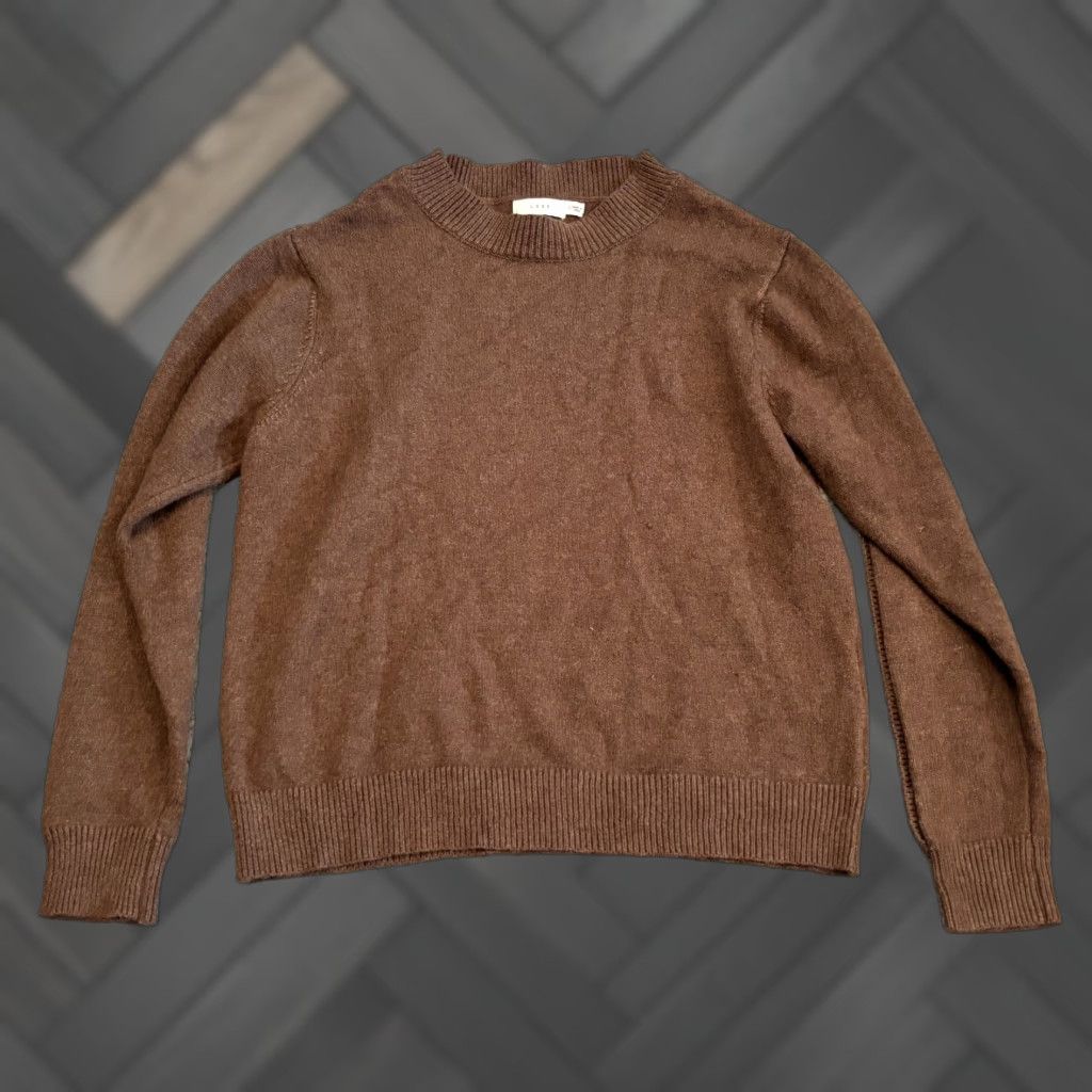 Vintage Lush Sweater Womens Small Brown Solid Knit Pullover Long Sleeve Casual Size S / US 4 / IT 40 - 1 Thumbnail