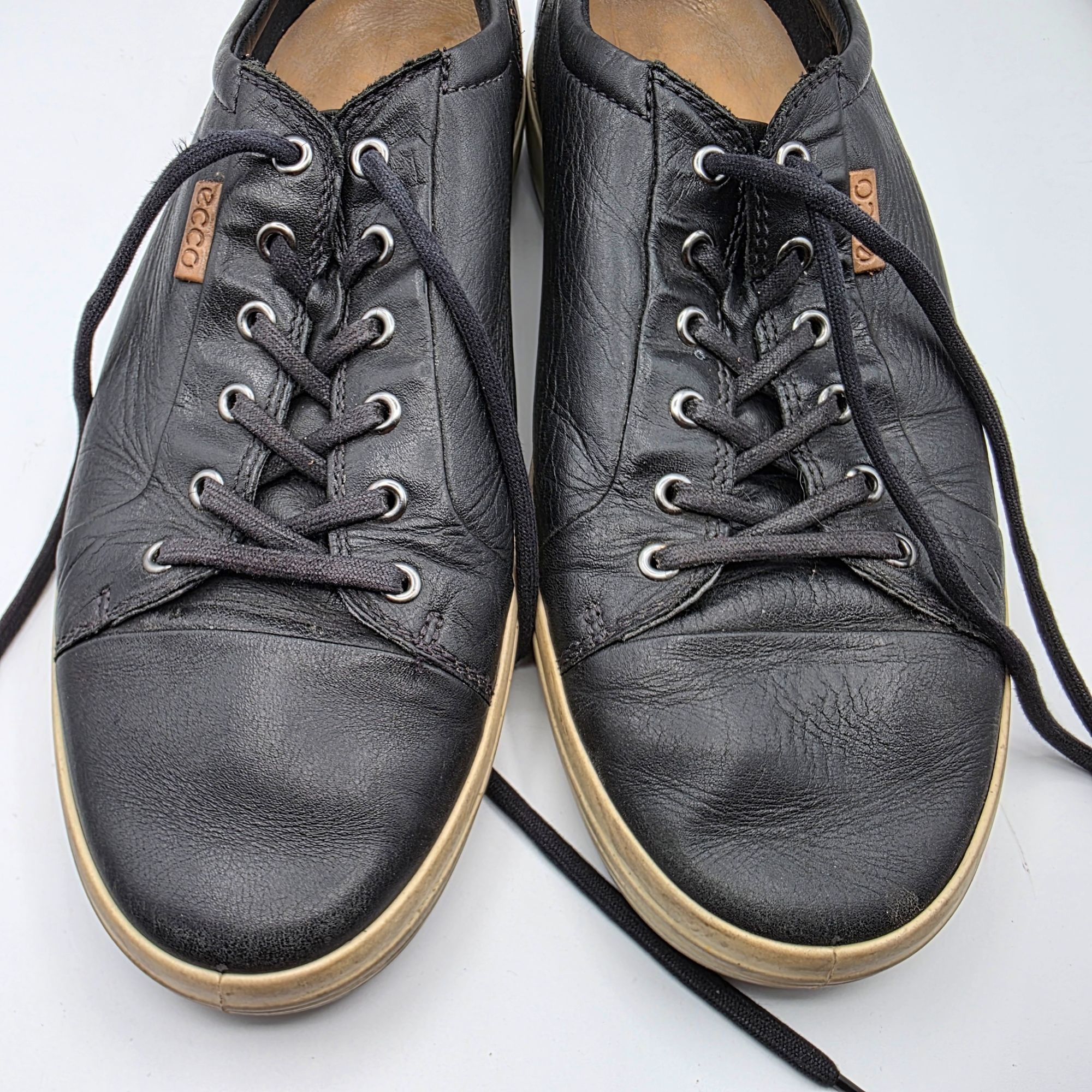 Ecco ECCO Soft 7 Mens Size 13 Black Leather Lace Up Shoes Walking Size US 13 / EU 46 - 10 Thumbnail