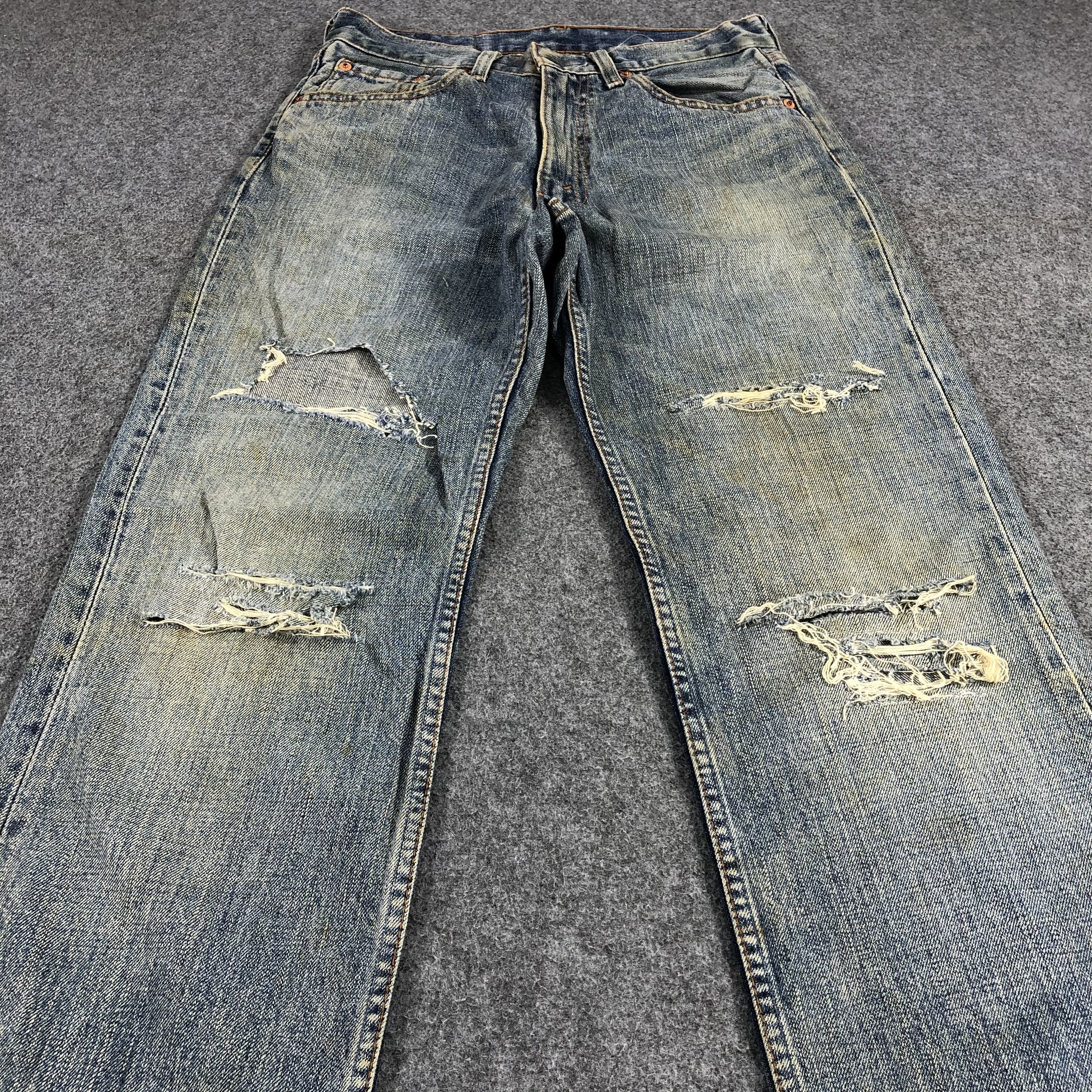 Levi's × Vintage Vintage 90s Distress Mud Wash Levis 502 Jeans-JM1374 Size US 28 / EU 44 - 3 Thumbnail