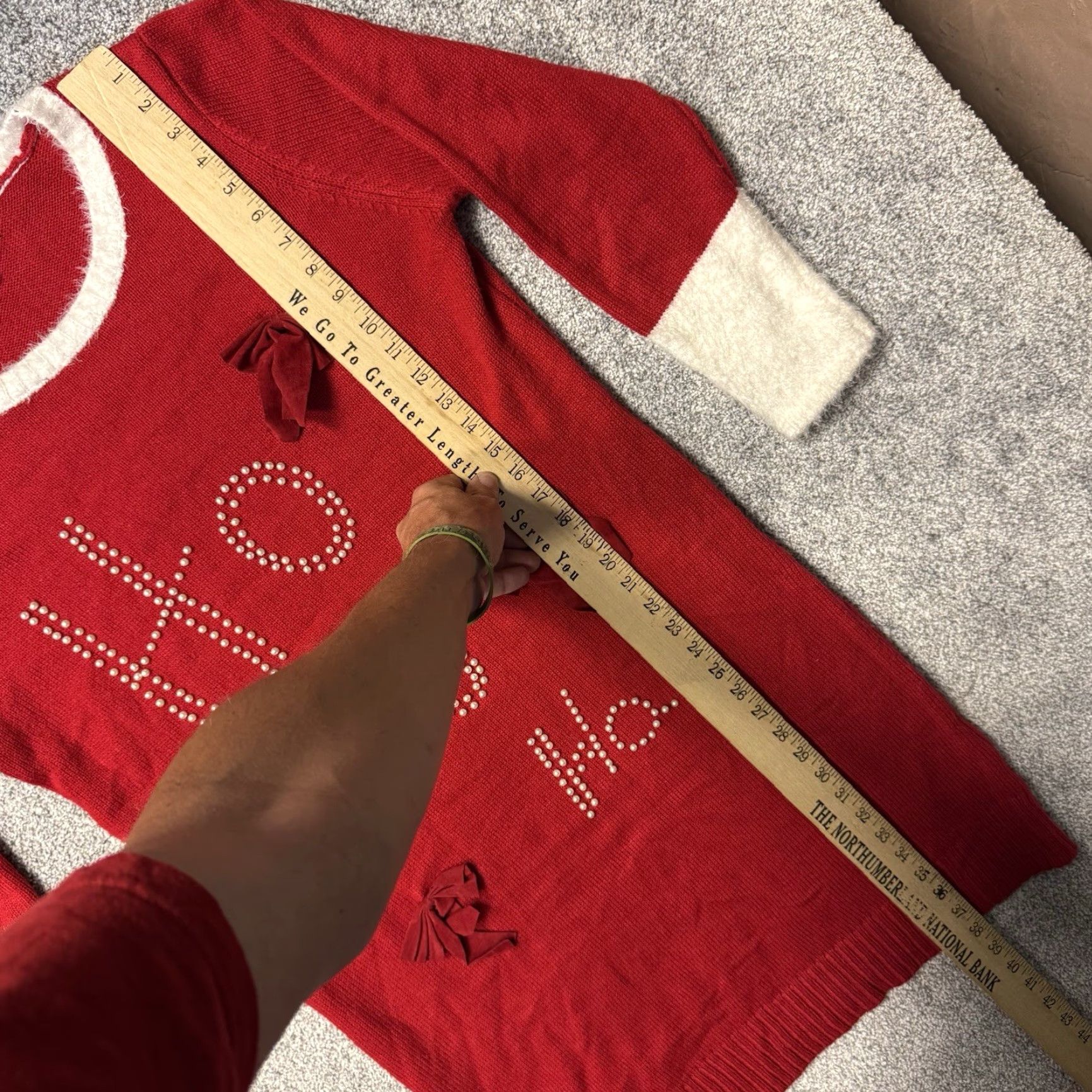 Vintage VINTAGE 99 Jane Street Ugly Christmas Sweater Dress XL Red Bow Knit Short Sleeve Women Winter Christmas Classic Festive Coquette Party Dress Size XL / US 12-14 / IT 48-50 - 4 Thumbnail