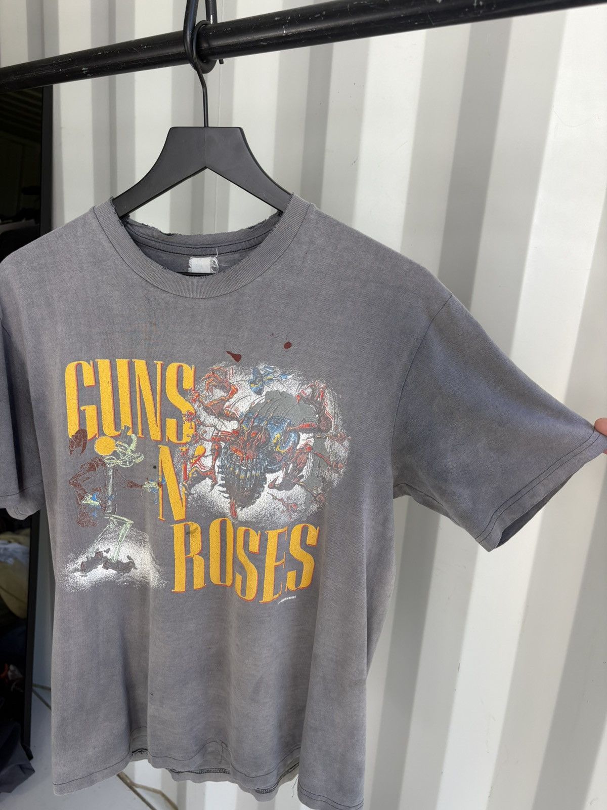 Band Tees Vintage Guns N Roses Shirt Faded Distressed GRUNGE Band Size US M / EU 48-50 / 2 - 2 Thumbnail