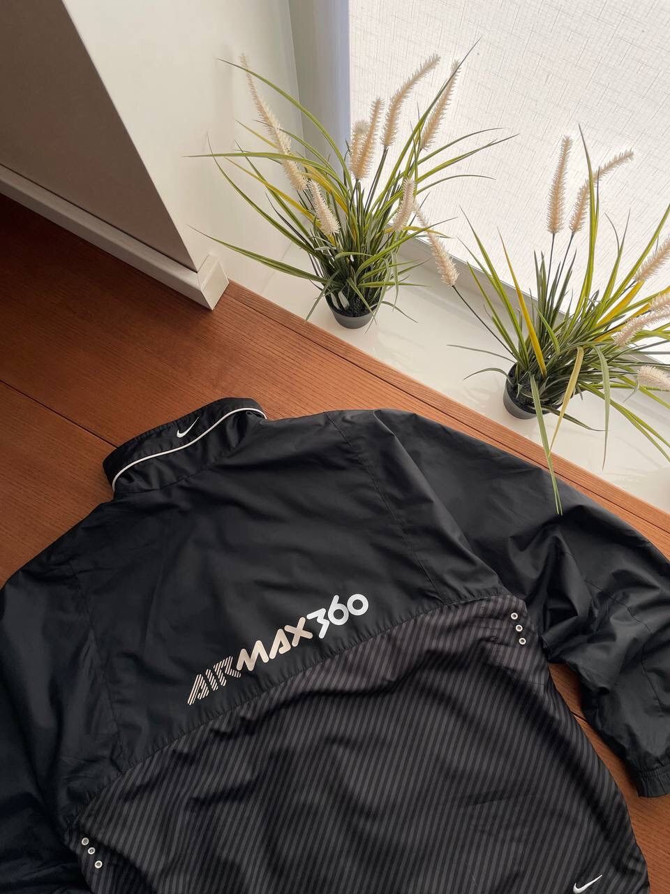 Nike × Vintage Vintage Nike Y2K AirMax 360 Logo Nylon Drill Jacket Bomber Size US L / EU 52-54 / 3 - 14 Thumbnail