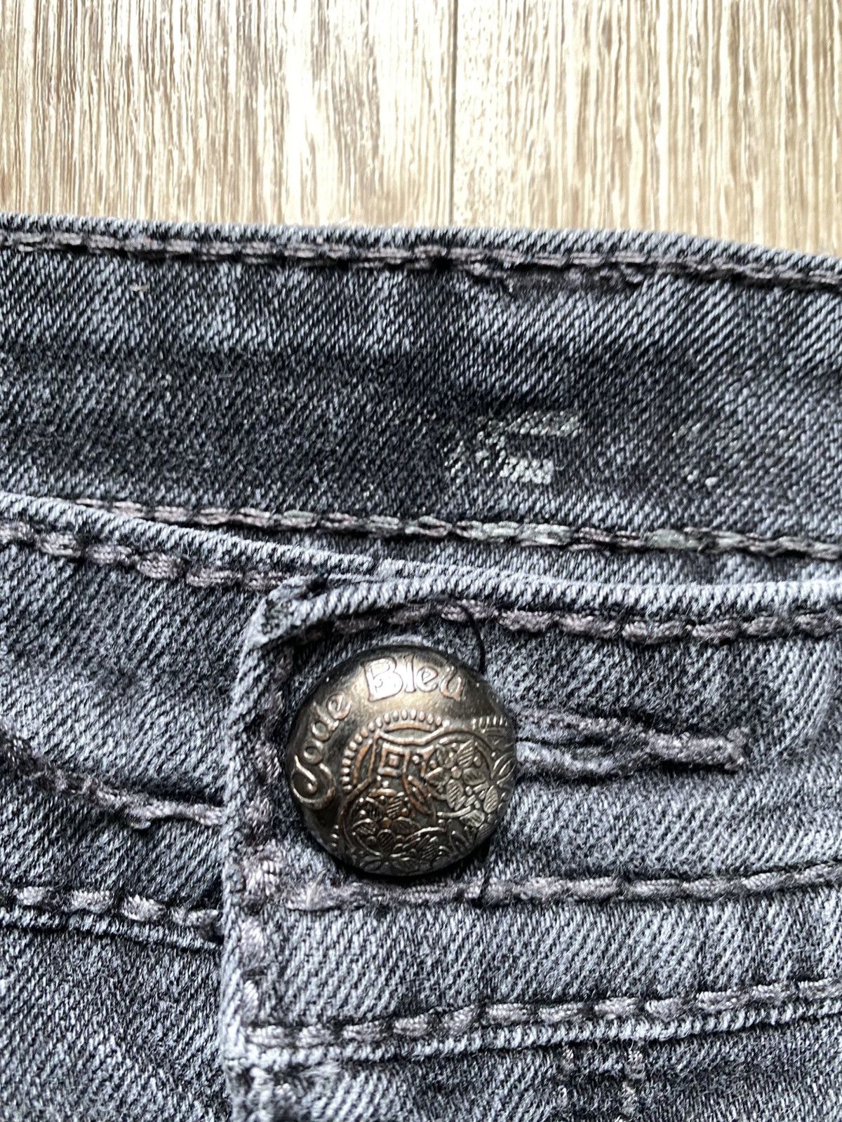 Other Y2K Black Goth Crystal Denim Jeans Size 34" / US 12 / IT 48 - 7 Thumbnail