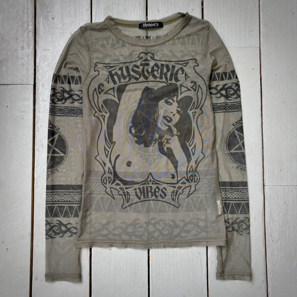 Hysteric Glamour 90s Tattoo Mesh Top Size US S / EU 44-46 / 1 - 1 Thumbnail