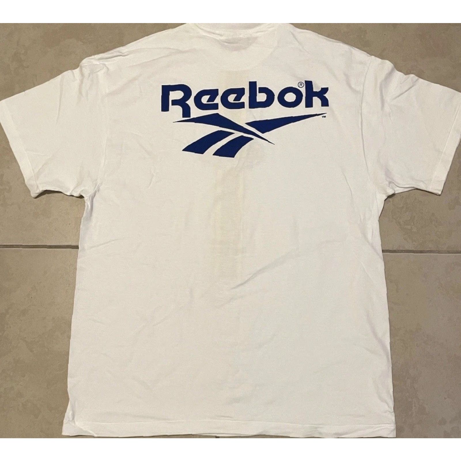 Reebok VINTAGE Reebok Old Skool Hoops Shirt L White 90s 80s Basketball Surf Grunge USA USA Basketball Logo Men’s Short Sleeve T-Shirt Size US L / EU 52-54 / 3 - 2 Thumbnail