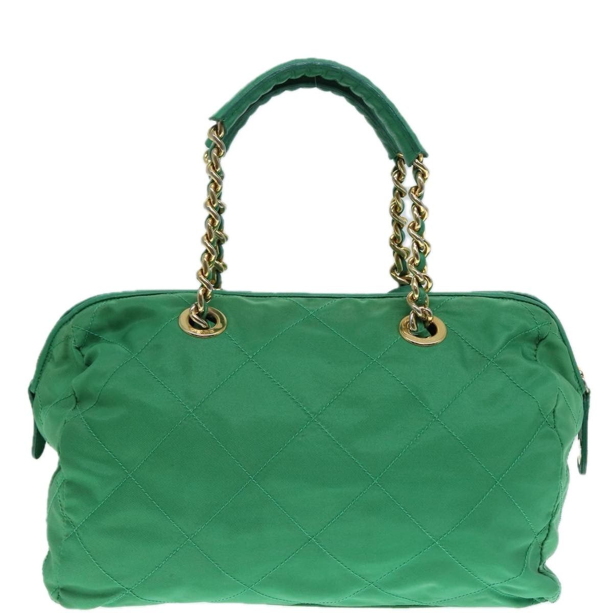 Prada PRADA Hand Bag Nylon Green Gold Size ONE SIZE - 2 Thumbnail