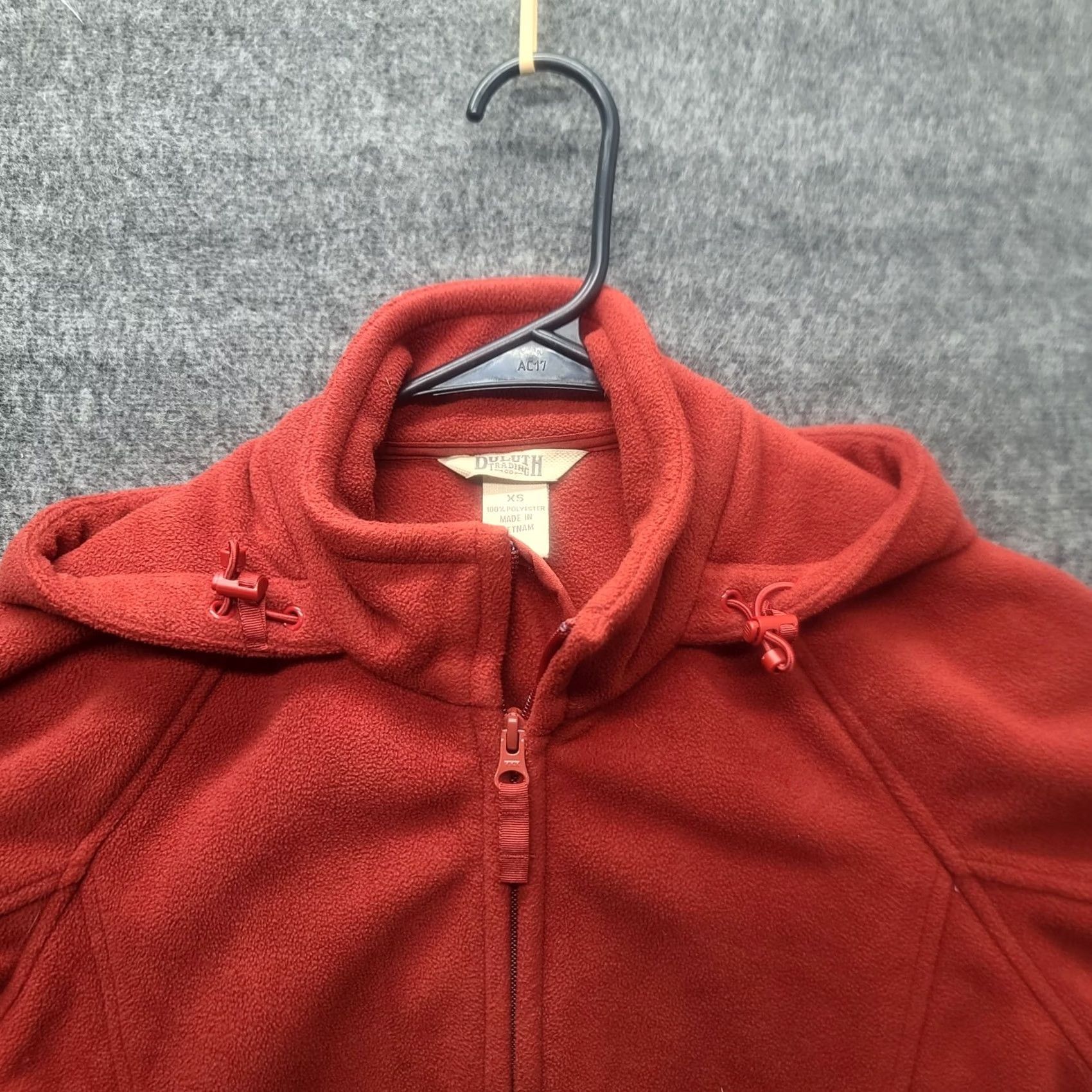 Vintage Duluth Womens Coat XS Shoreline Windproof Fleece Jacket Zip Red Durable Regular Coat, Wool? Size XS / US 0-2 / IT 36-38 - 7 Thumbnail