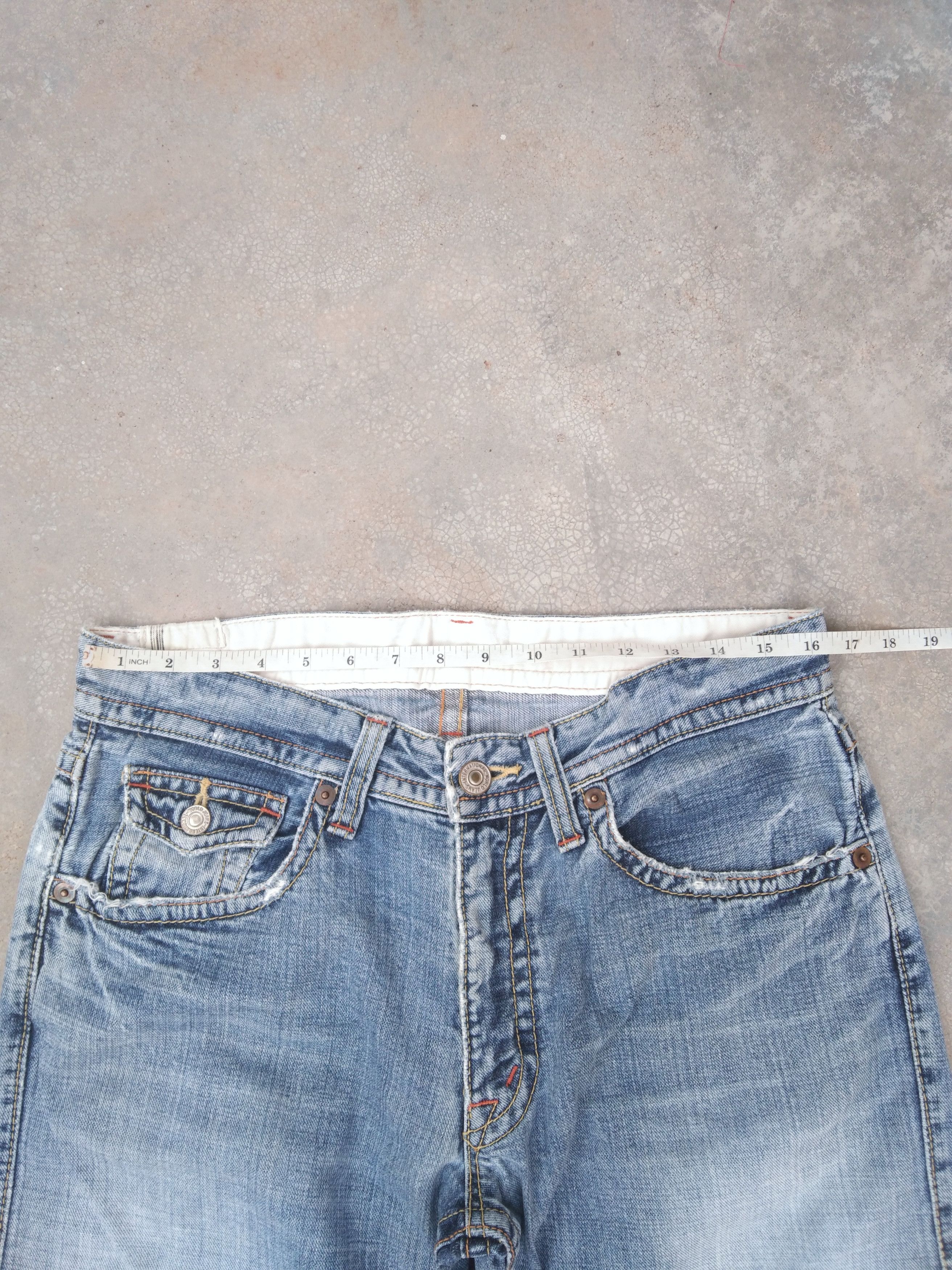Japanese Brand Vintage GLHEART Straight Leg Distressed Jeans 32x28 Size US 32 / EU 48 - 4 Thumbnail