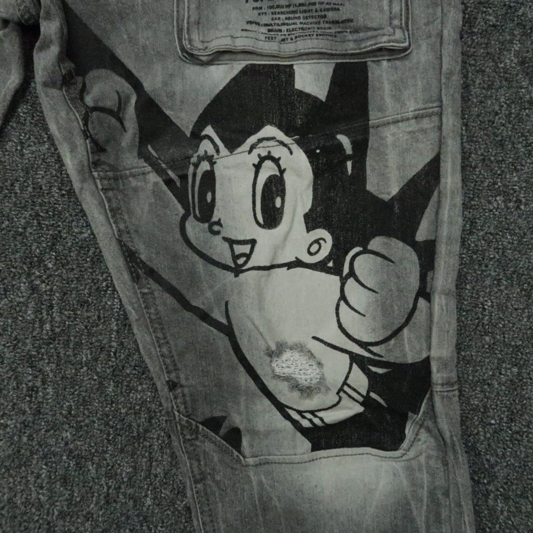 Southpole VINTAGE Southpole Jeans Mens 38x32 Gray Astro Boy Cargo Pockets Y2K Street RARE Size US 38 / EU 54 - 3 Thumbnail