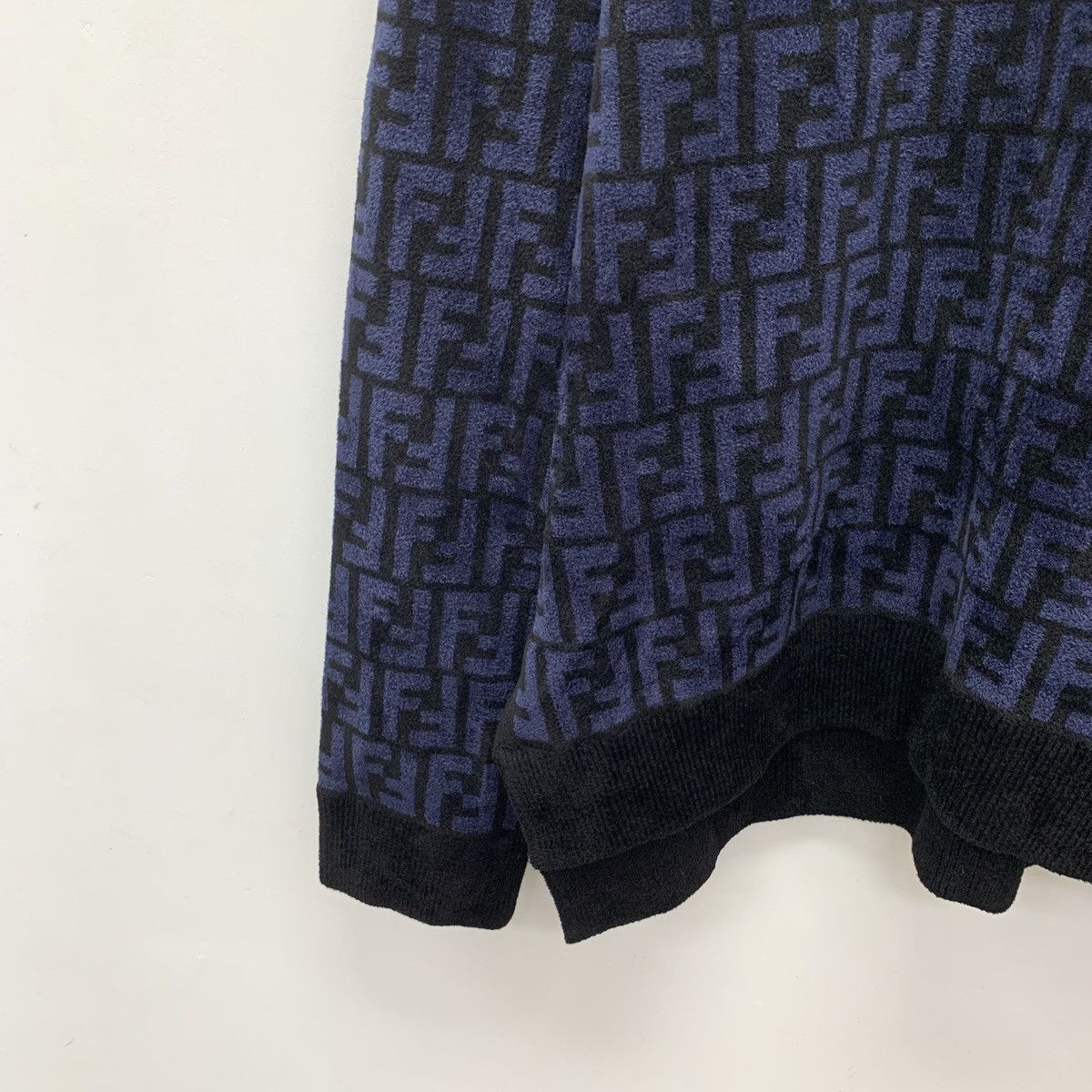 Fendi Fendi 22 Style Dark Blue Long Sleeve Knitwear K26WX Size US XXS / EU 40 - 4 Thumbnail
