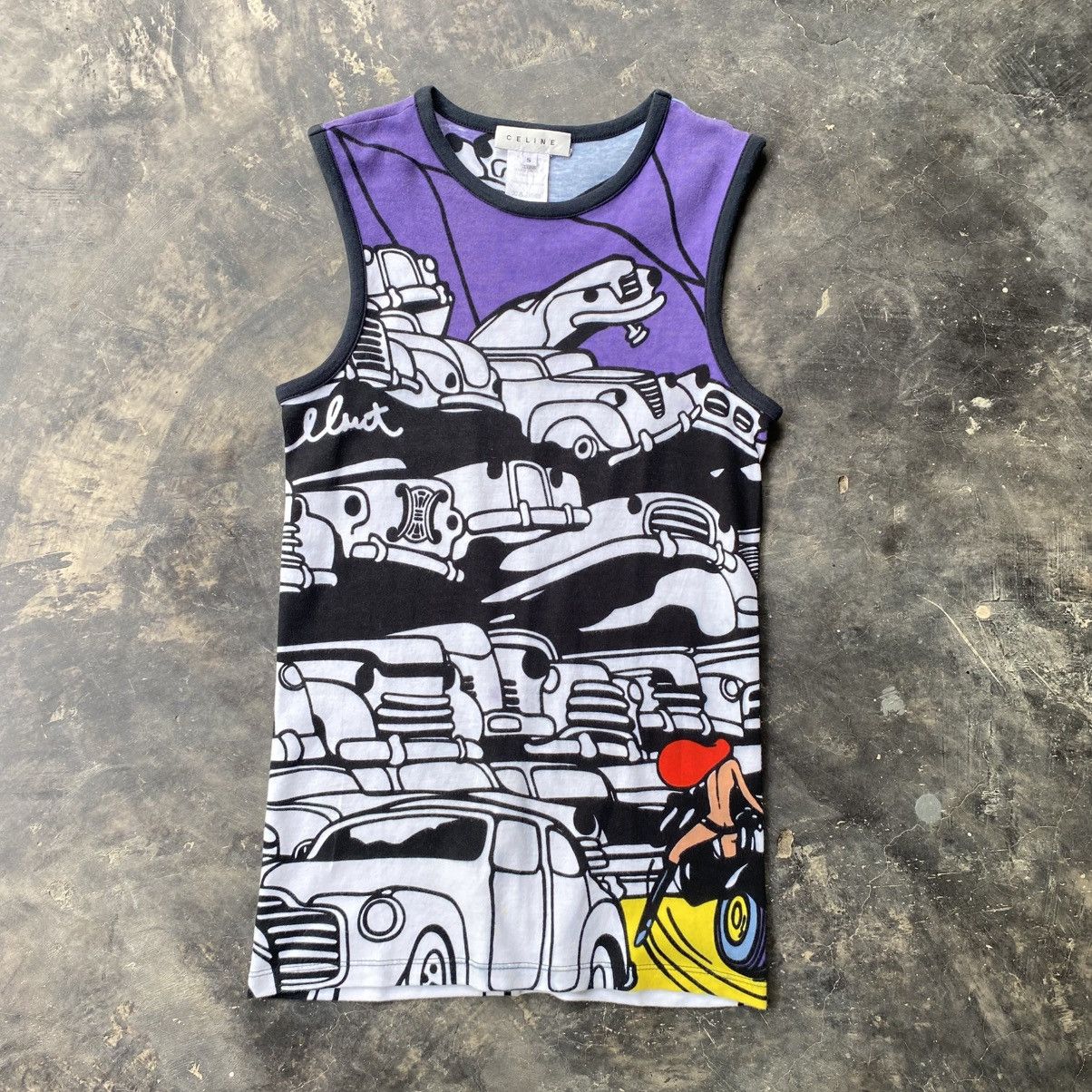 Celine CELINE Retro Cars Sleeveless Tee Size S / US 4 / IT 40 - 1 Thumbnail