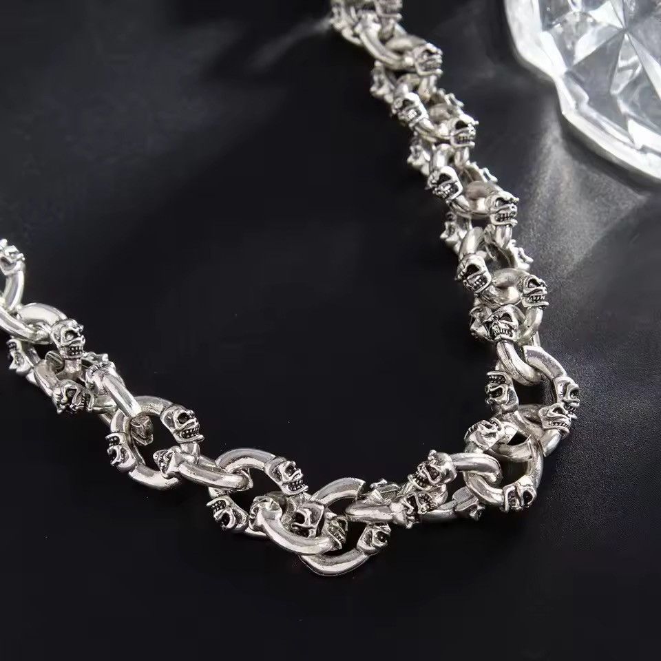 Jewelry Gothic Skull & Ball Link Multi-Layer Wallet Chain Size ONE SIZE - 6 Thumbnail