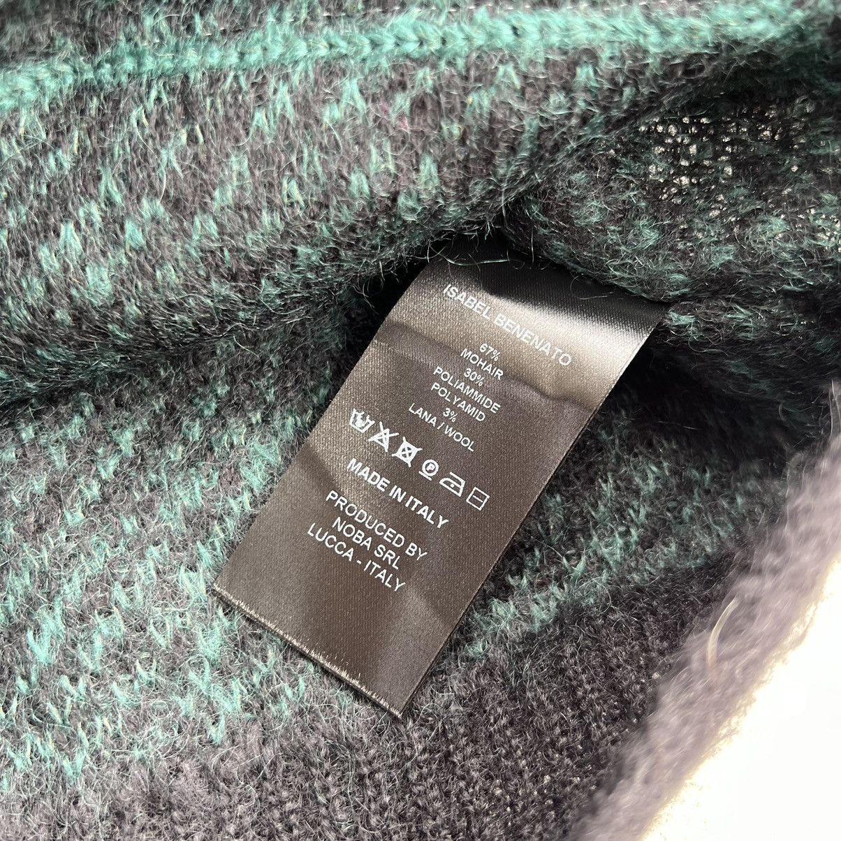 Isabel Benenato Isabel Benenato Mohair cardigan black/green Size US XS / EU 42 / 0 - 3 Thumbnail
