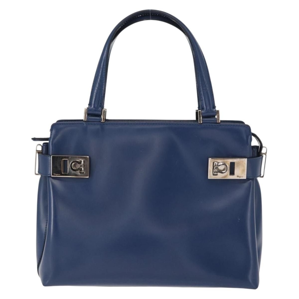 Salvatore Ferragamo Double Gancini Side Buckle Tote Leather