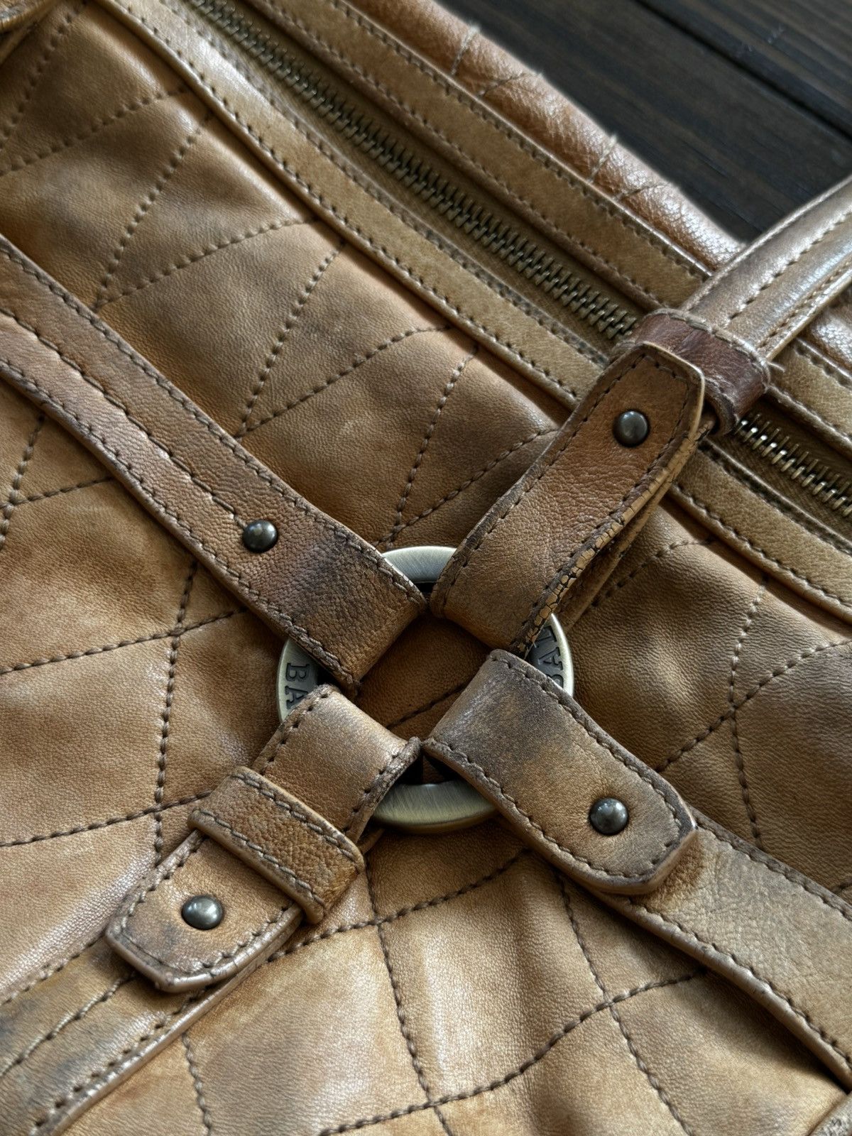Bally Bally Heavy Leather 90s Luxury Handle Bag Size ONE SIZE - 7 Thumbnail