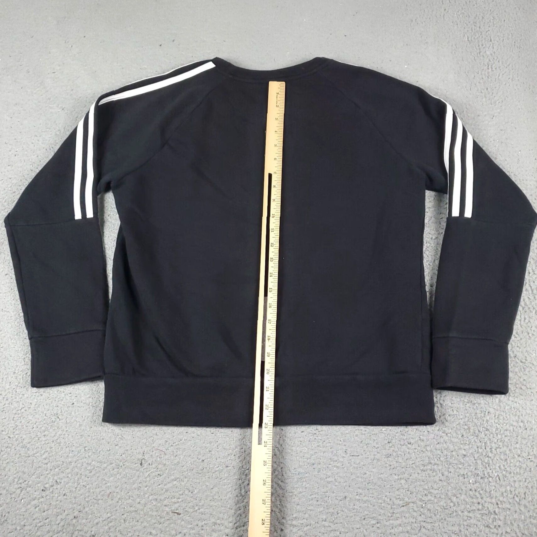 Adidas Adidas Sweater Womens Medium Black Pullover Crew Neck Long Sleeve Cotton Blend Womens Size M / US 6-8 / IT 42-44 - 7 Thumbnail