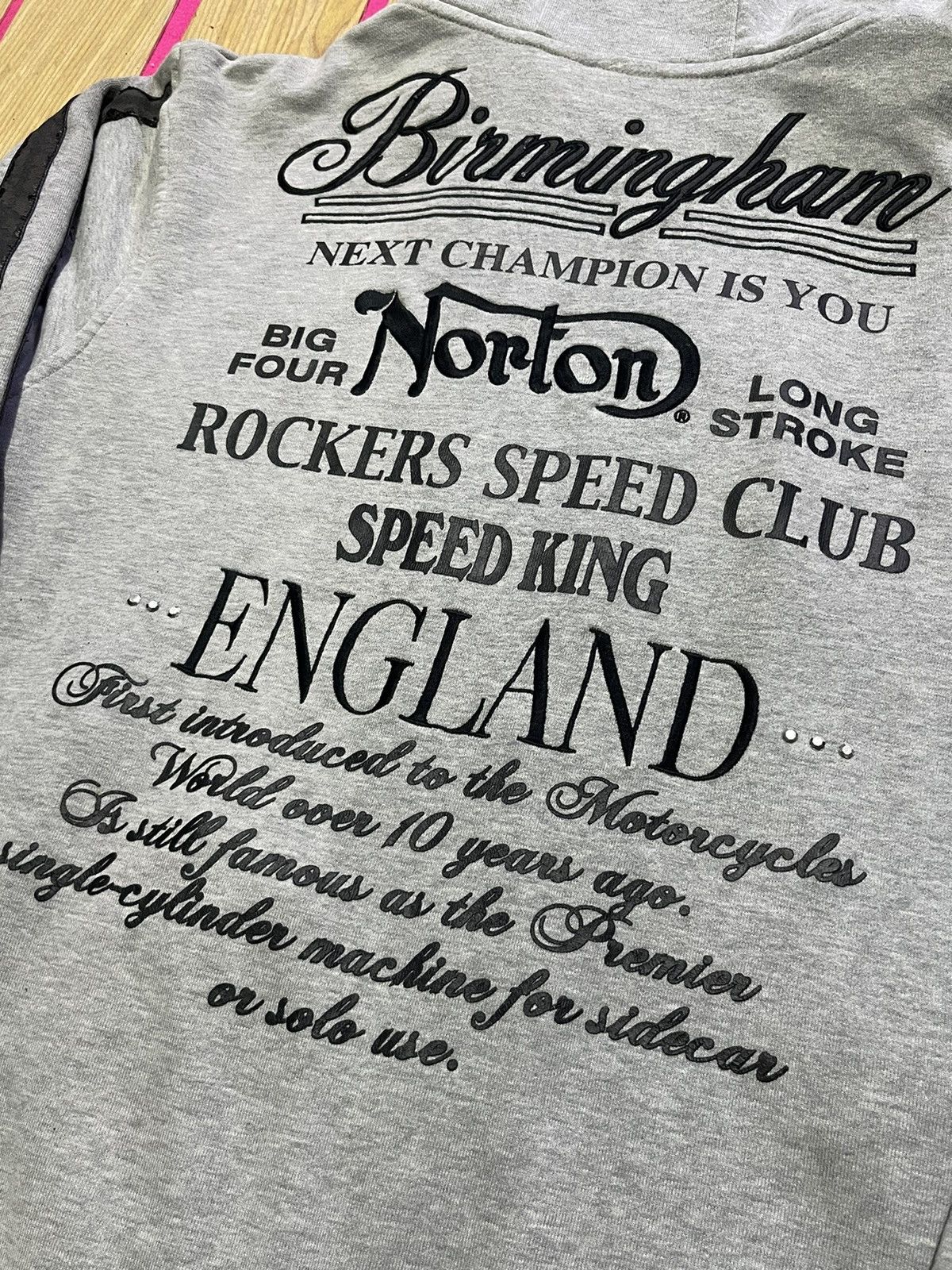 If Six Was Nine NORTON Y2K ZIPPER HOODIE with full embroidery motif Size US L / EU 52-54 / 3 - 3 Thumbnail