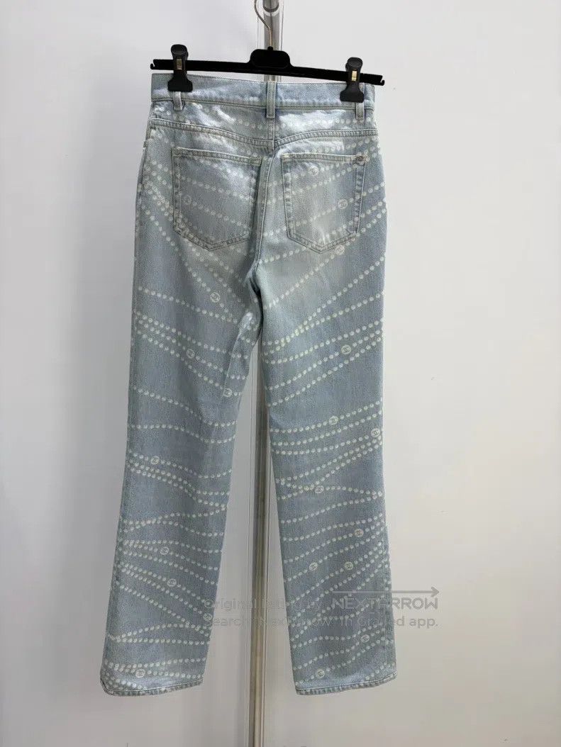 Chanel Chanel Light blue straight jeans Size 42" / US 20 - 2 Thumbnail