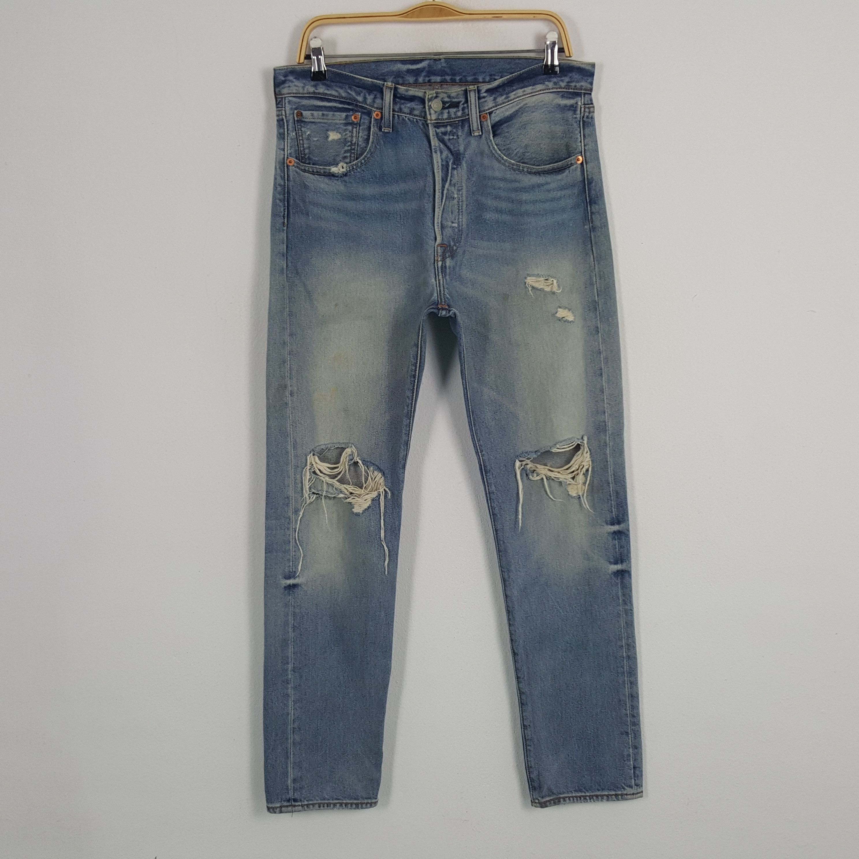 Levi's × Vintage Vintage Levi's 501 Distressed Style Denim Jeans Size US 32 / EU 48 - 1 Thumbnail