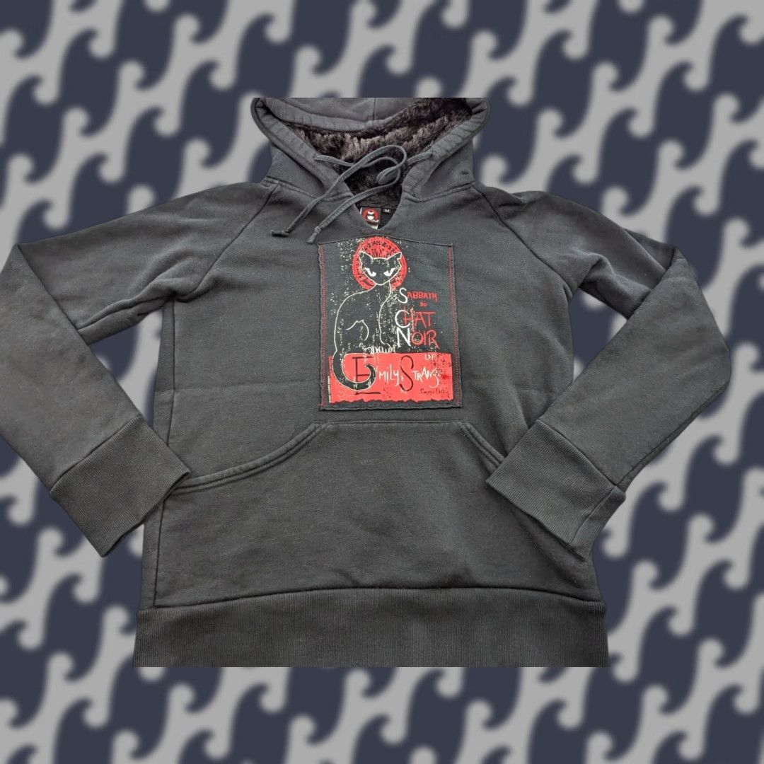 Vintage VINTAGE Emily The Strange Cat Hoody Womens Small AOP Sweatshirt Jacket Pullover Casual Hoodie Womens Size M / US 6-8 / IT 42-44 - 1 Thumbnail