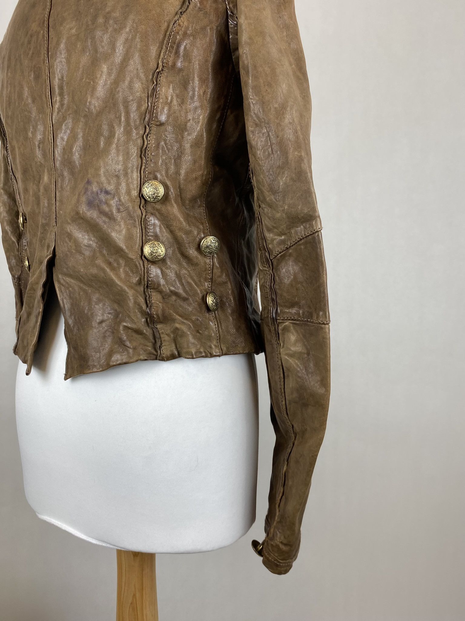 Genuine Leather × Vintage real leather jacket vintage vera pelle tailored pins zip Size M / US 6-8 / IT 42-44 - 8 Thumbnail