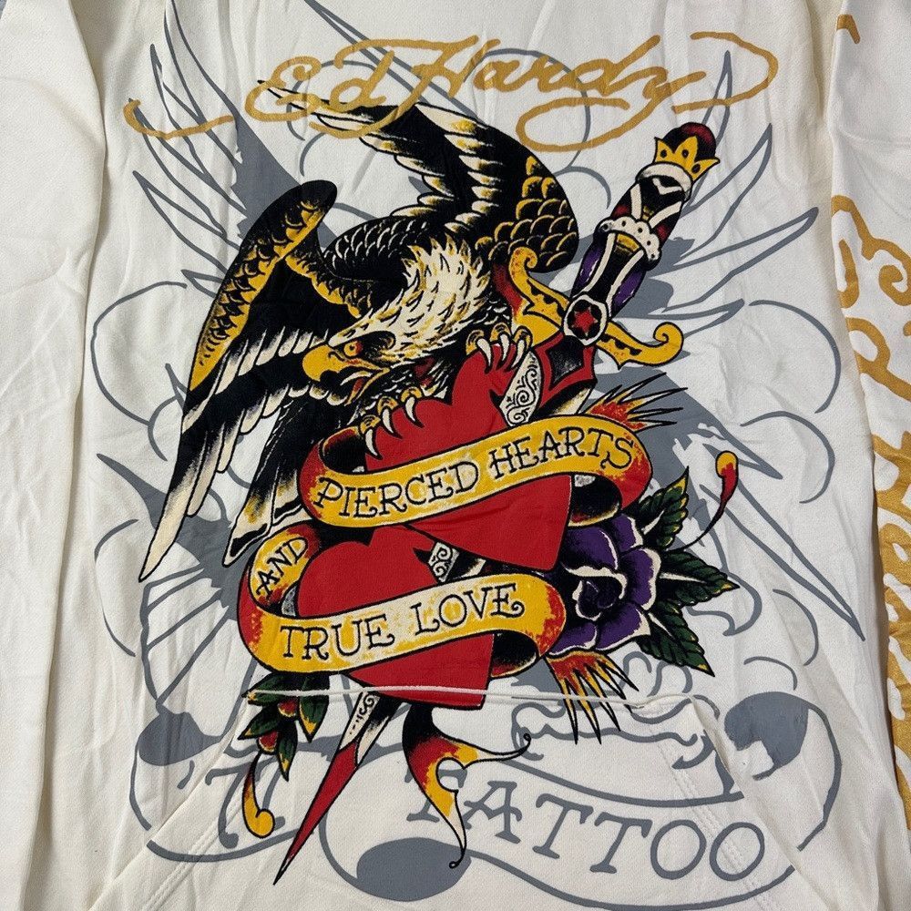 Ed Hardy Ed Hardy NWT Men's Size Medium Pierced Heart Eagle Cream Ho Size US M / EU 48-50 / 2 - 9 Thumbnail